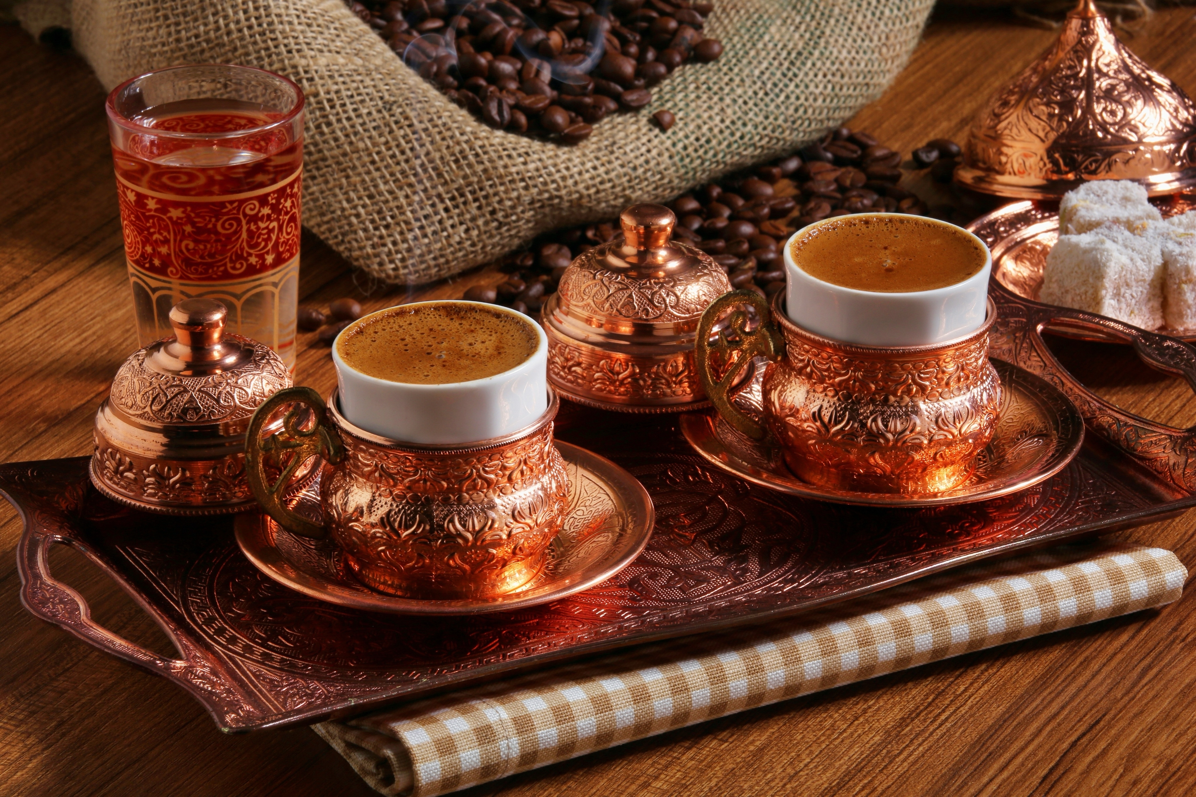 Turkish coffee with Turkish delight