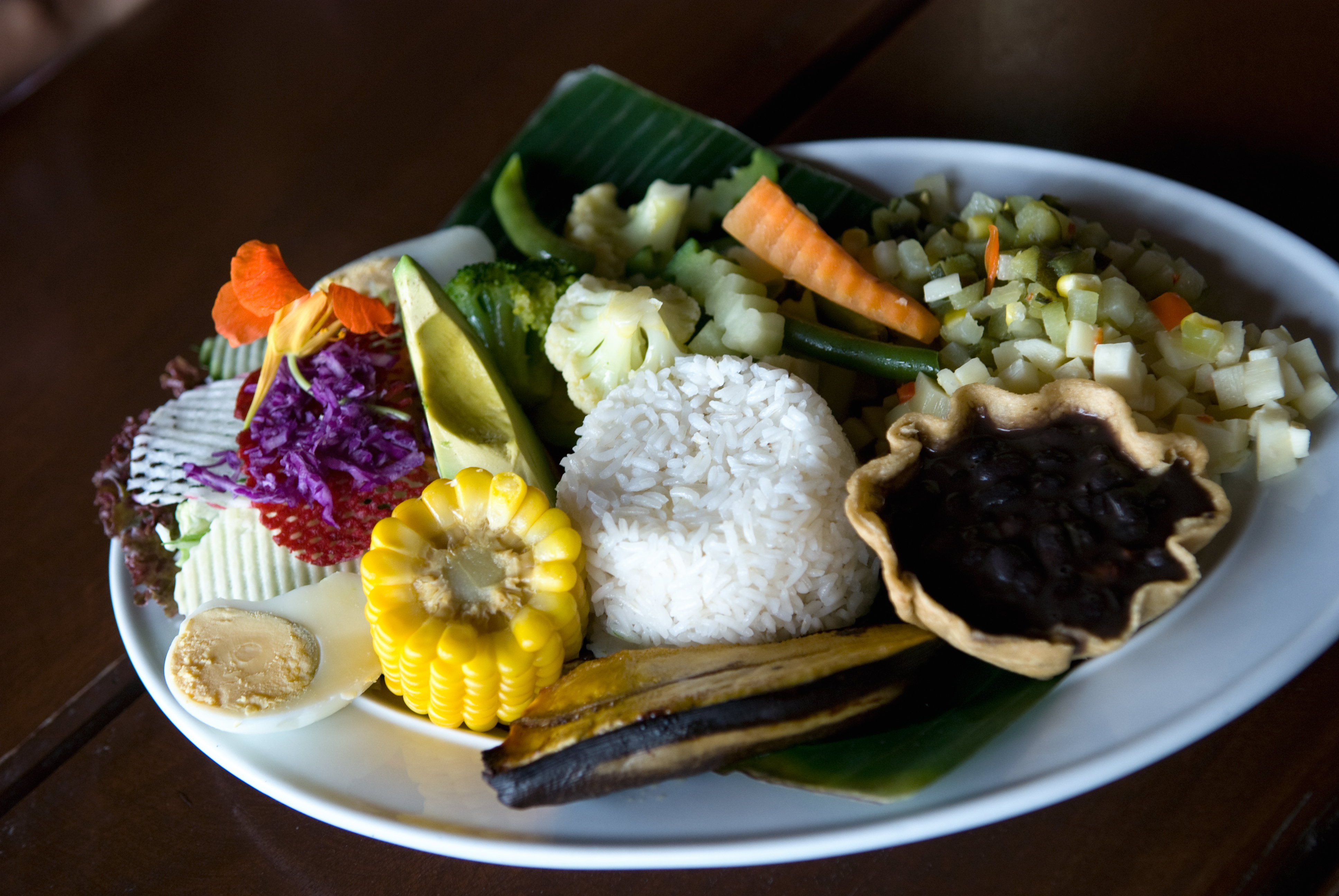 Typical Costa Rican vegetable plate