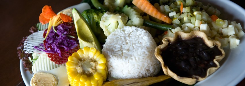 Typical Costa Rican vegetable plate