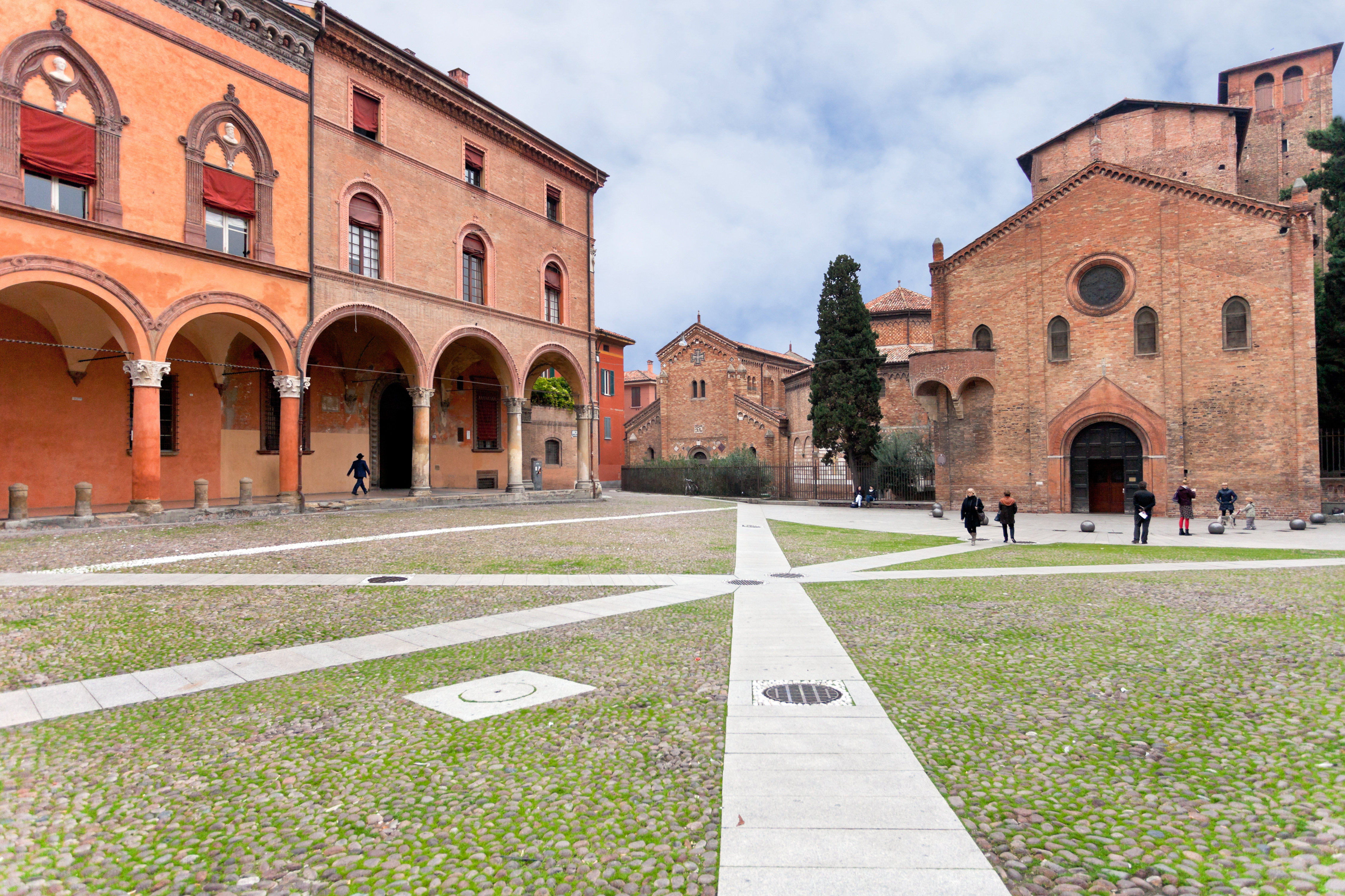 Santo Stefano square holds a complex of ancient temples Sette Chiese ("Seven Churches") in Bologna, Italy