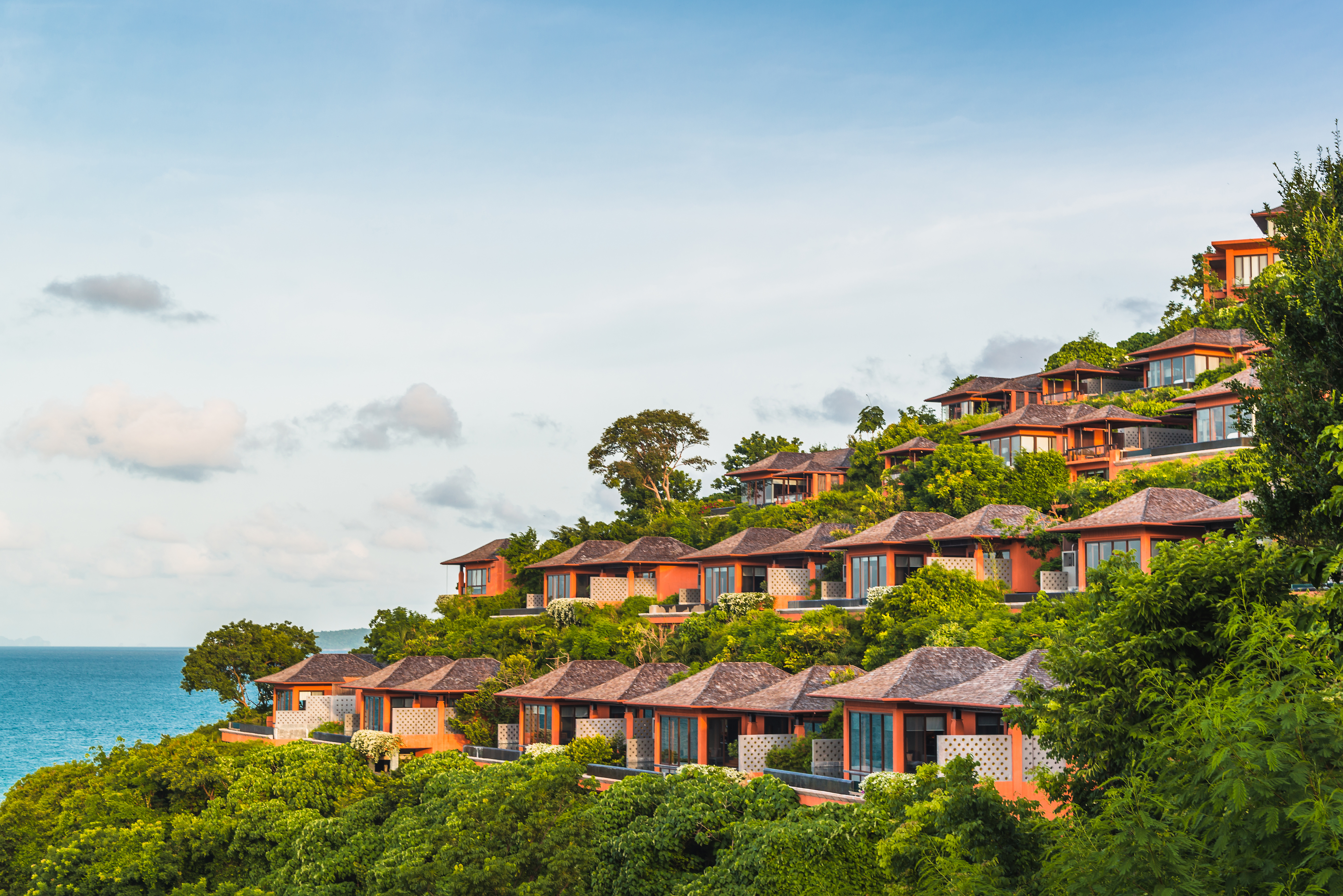 Scenery of phuket island, View from hill top, Travel in Thailand