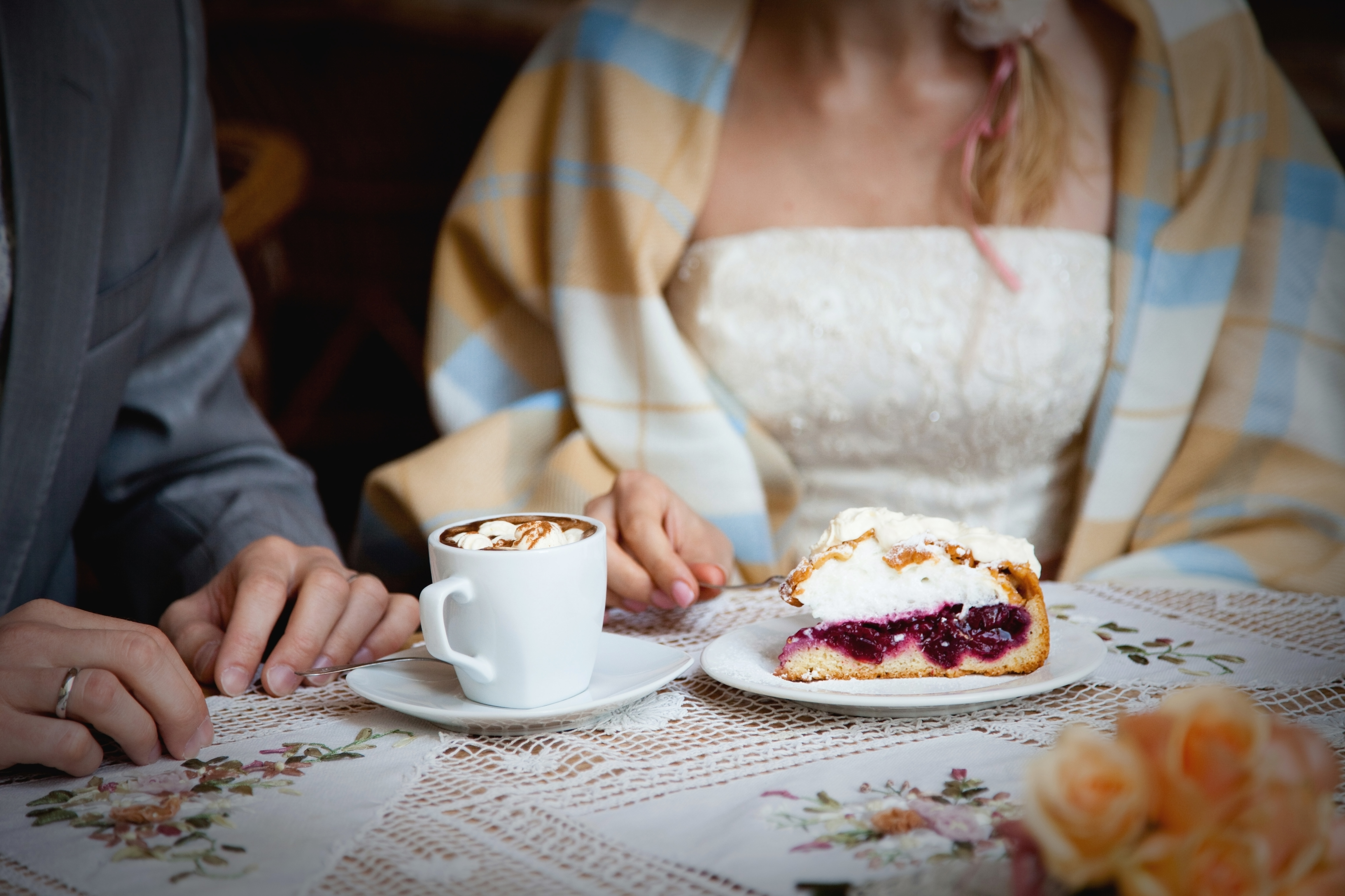 Couple in a cafe