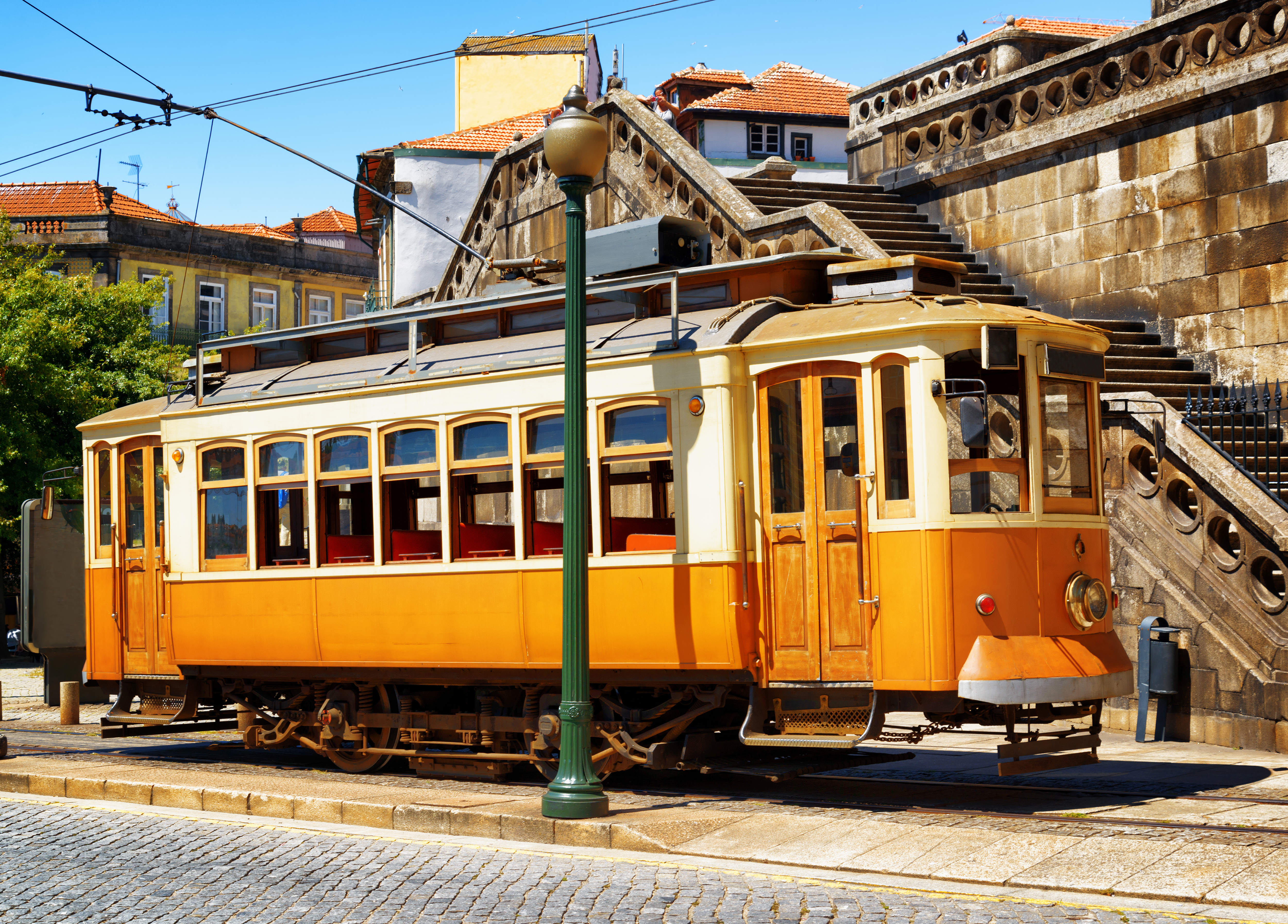 Old tram in Porto