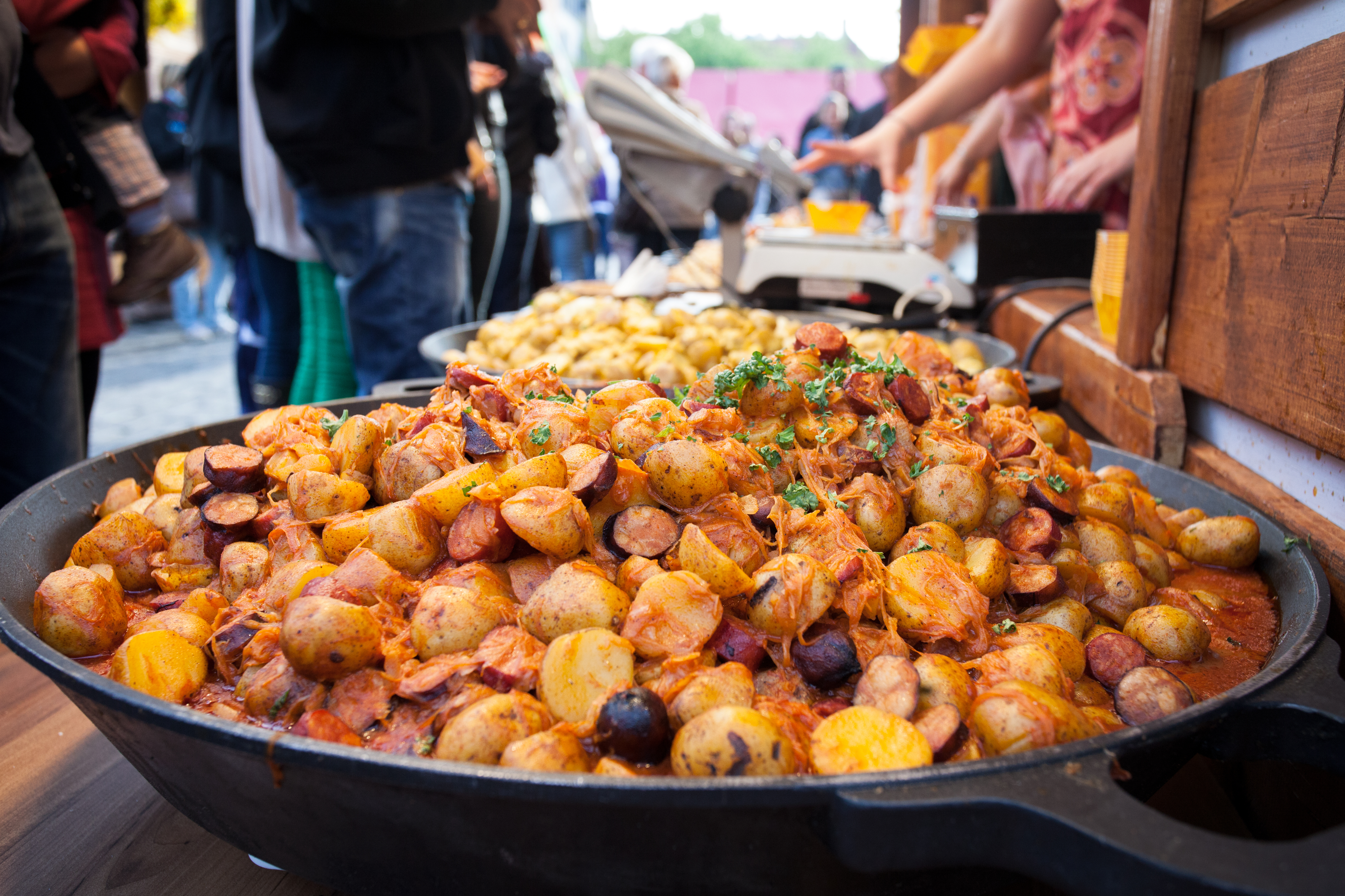 Prague Street Food - Steamed Meat and Vegetables, Czech republic