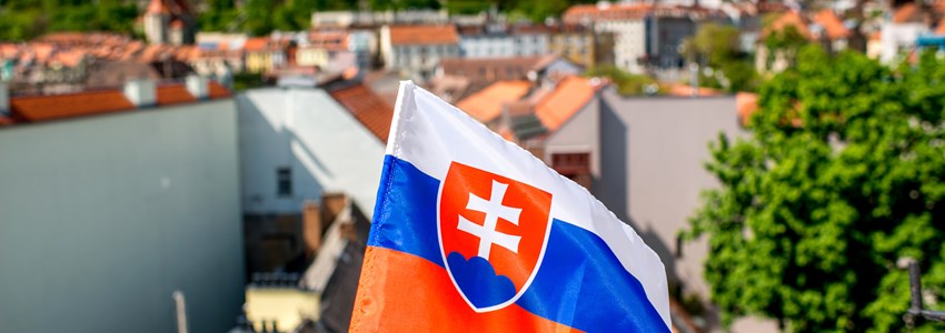slovak flag with city
