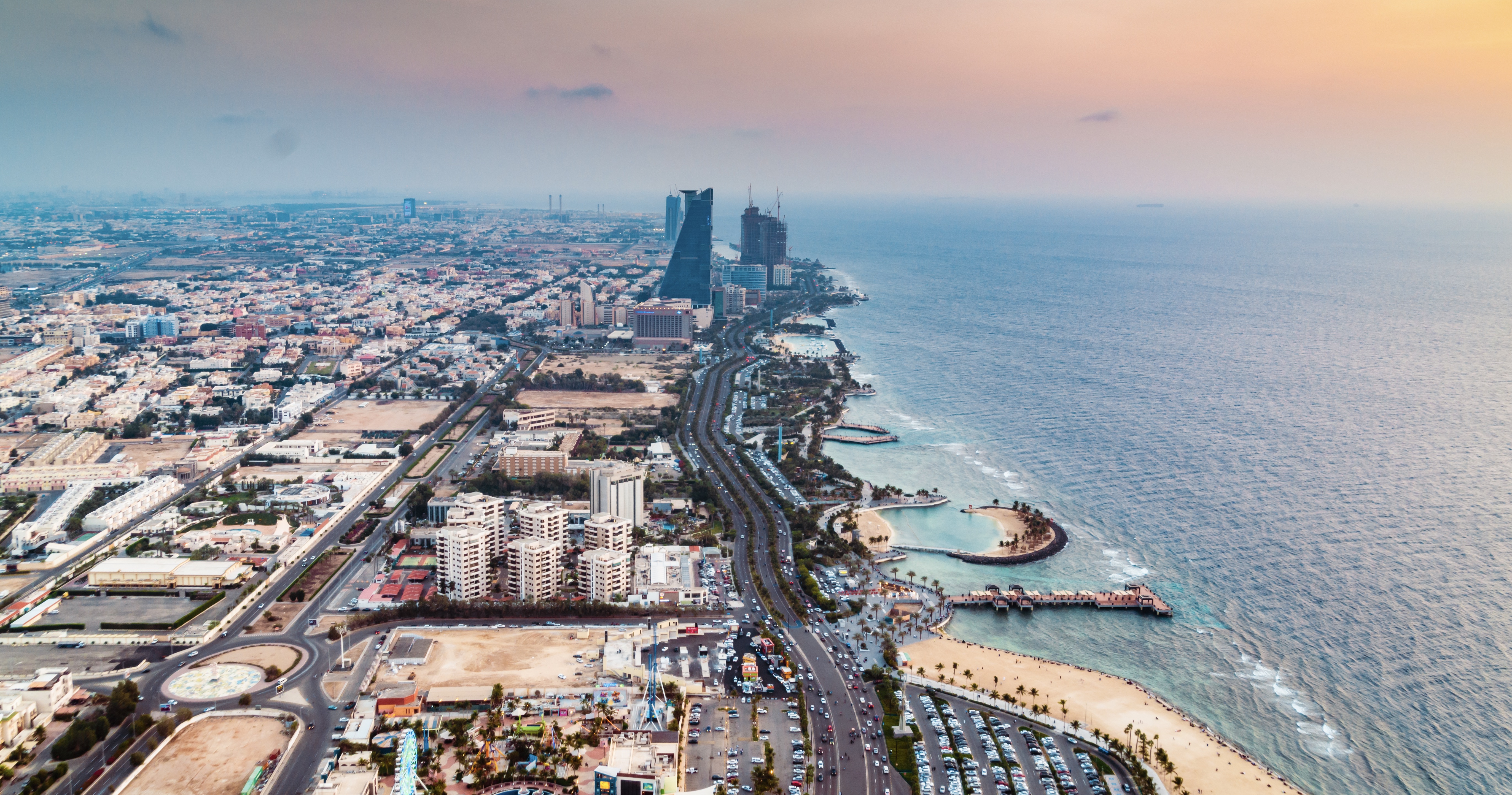 Landscape view of Jeddah Sea shore of Saudi Arabia