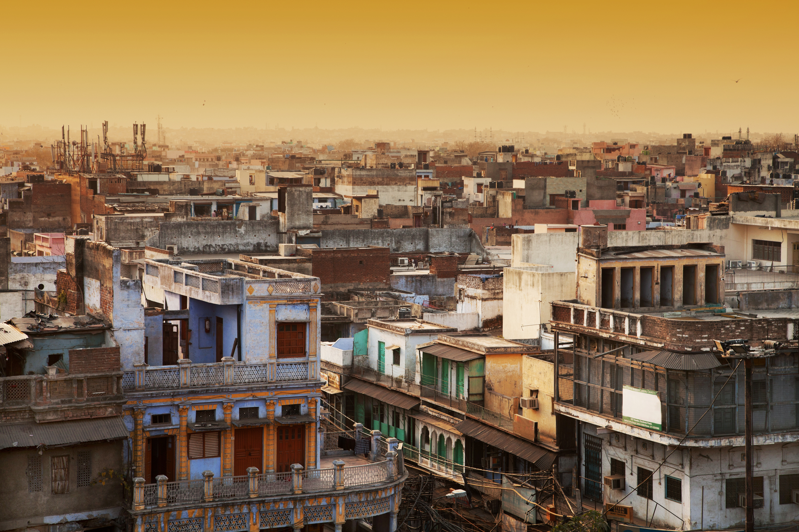 Aerial view of New Delhi, india, Asia