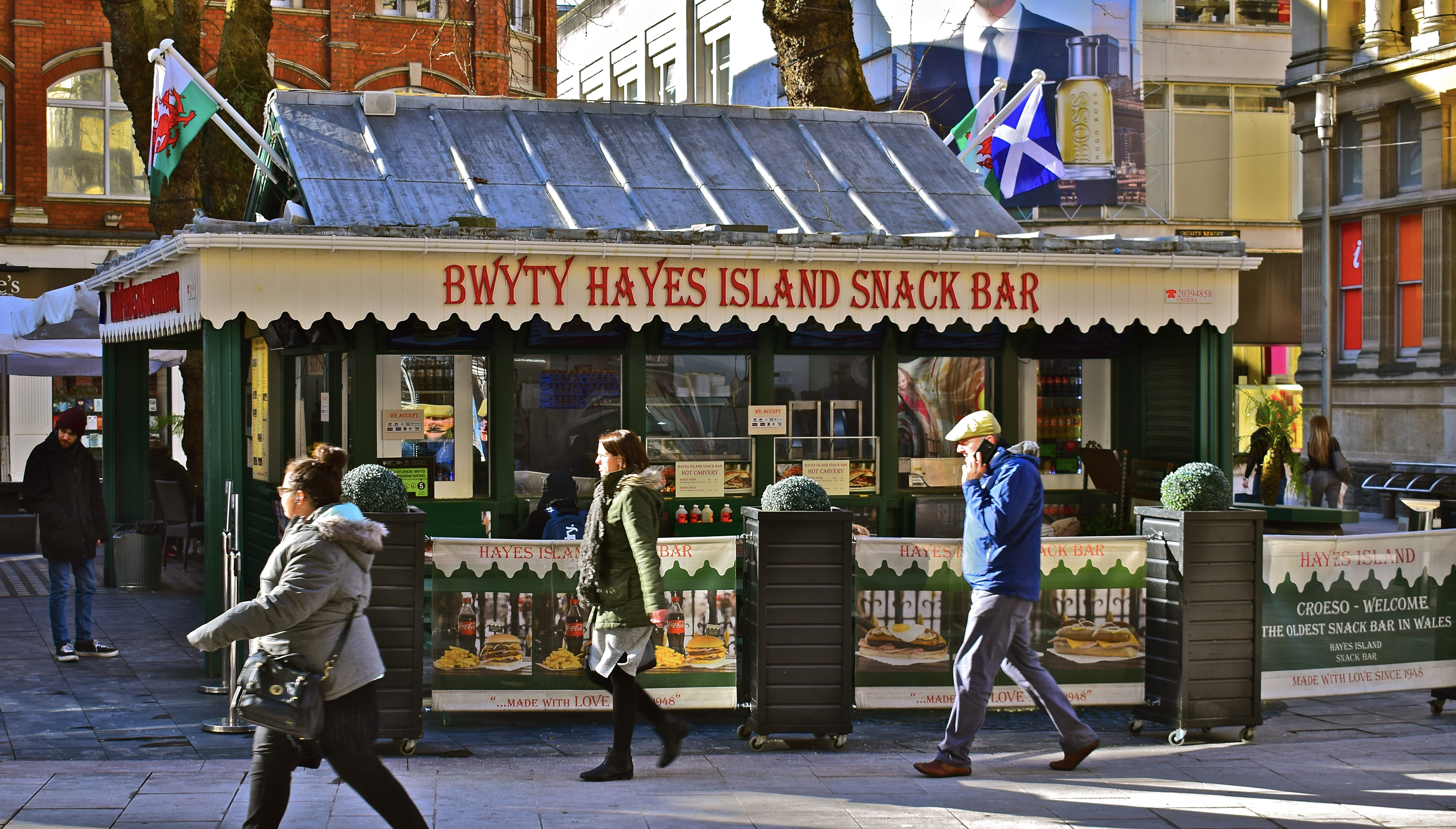 Hayes Island Snack Bar in the City centre, is the oldest snack bar in Wales