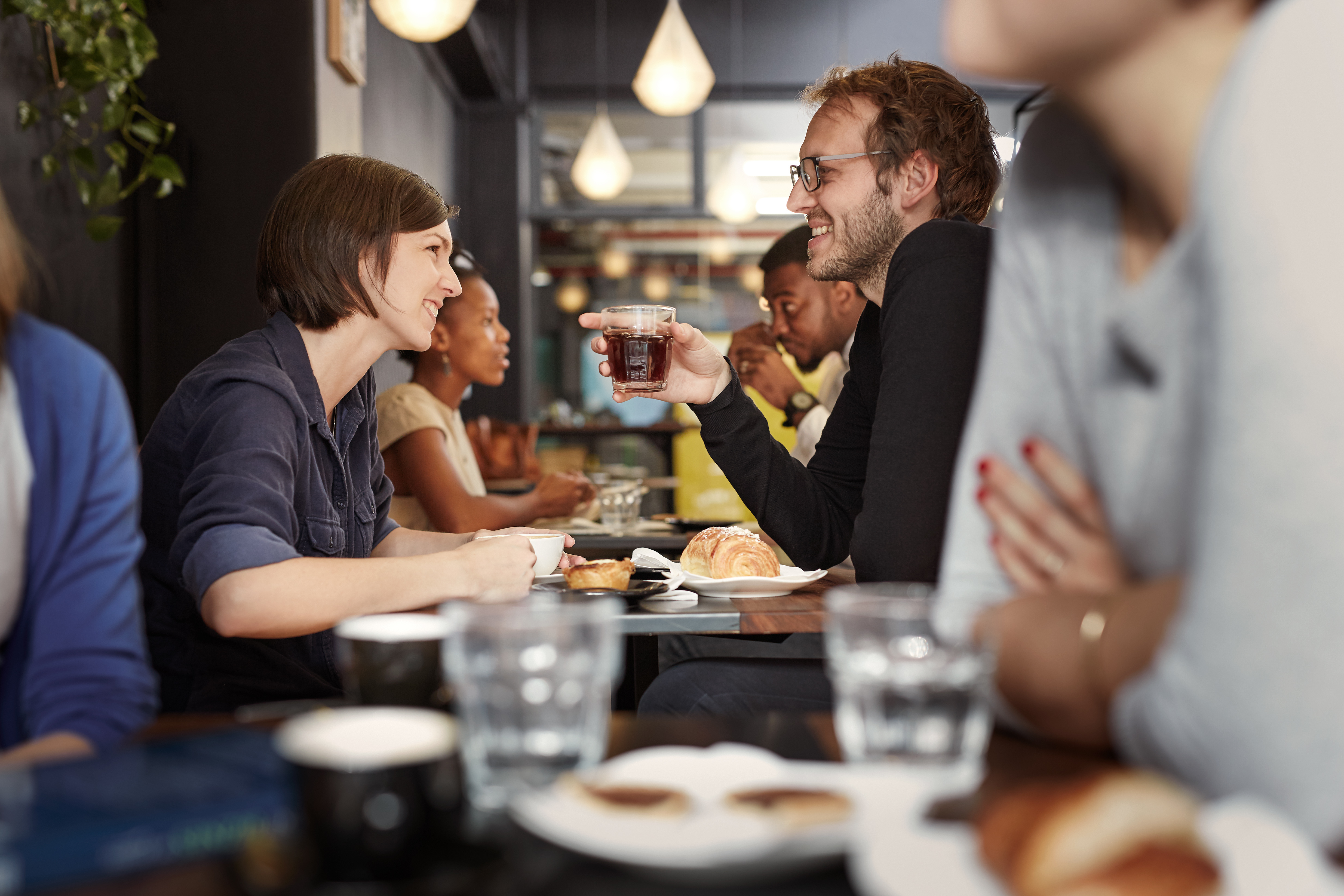 People in cafe