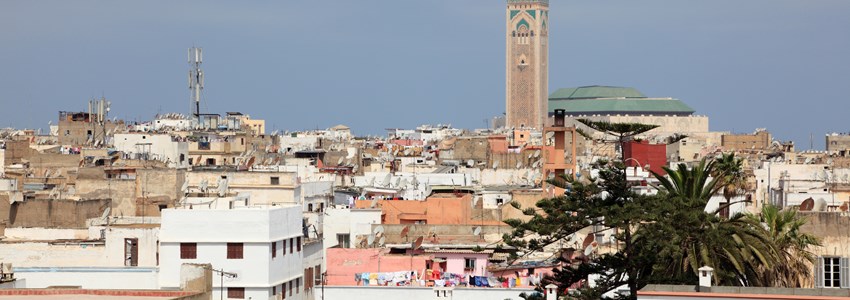 View over the old city of Casablanca, Morocco