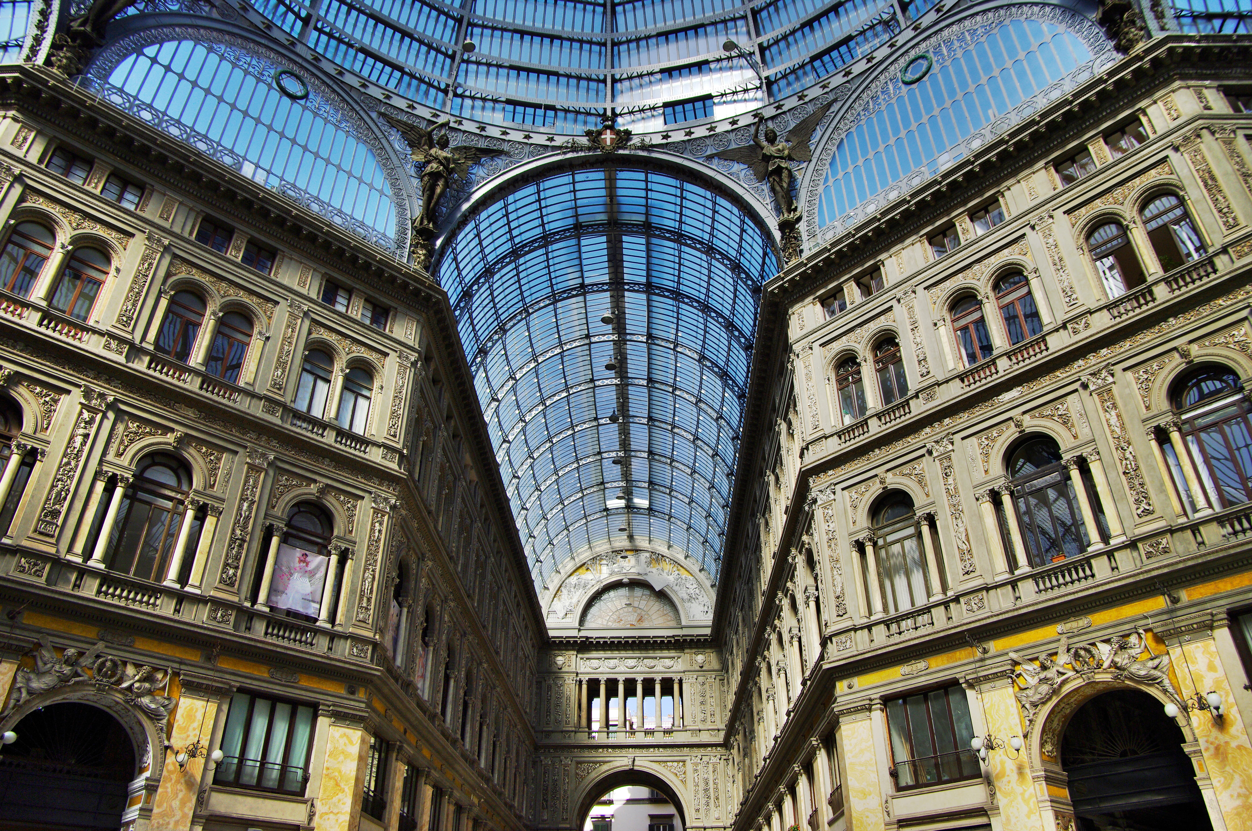 Shopping mall - italian style. Galleria Vittorio Emanuele II. Naples, Italy.