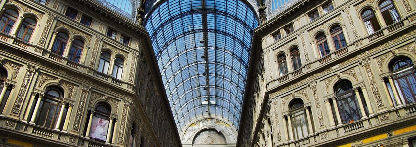 Shopping mall - italian style. Galleria Vittorio Emanuele II. Naples, Italy.