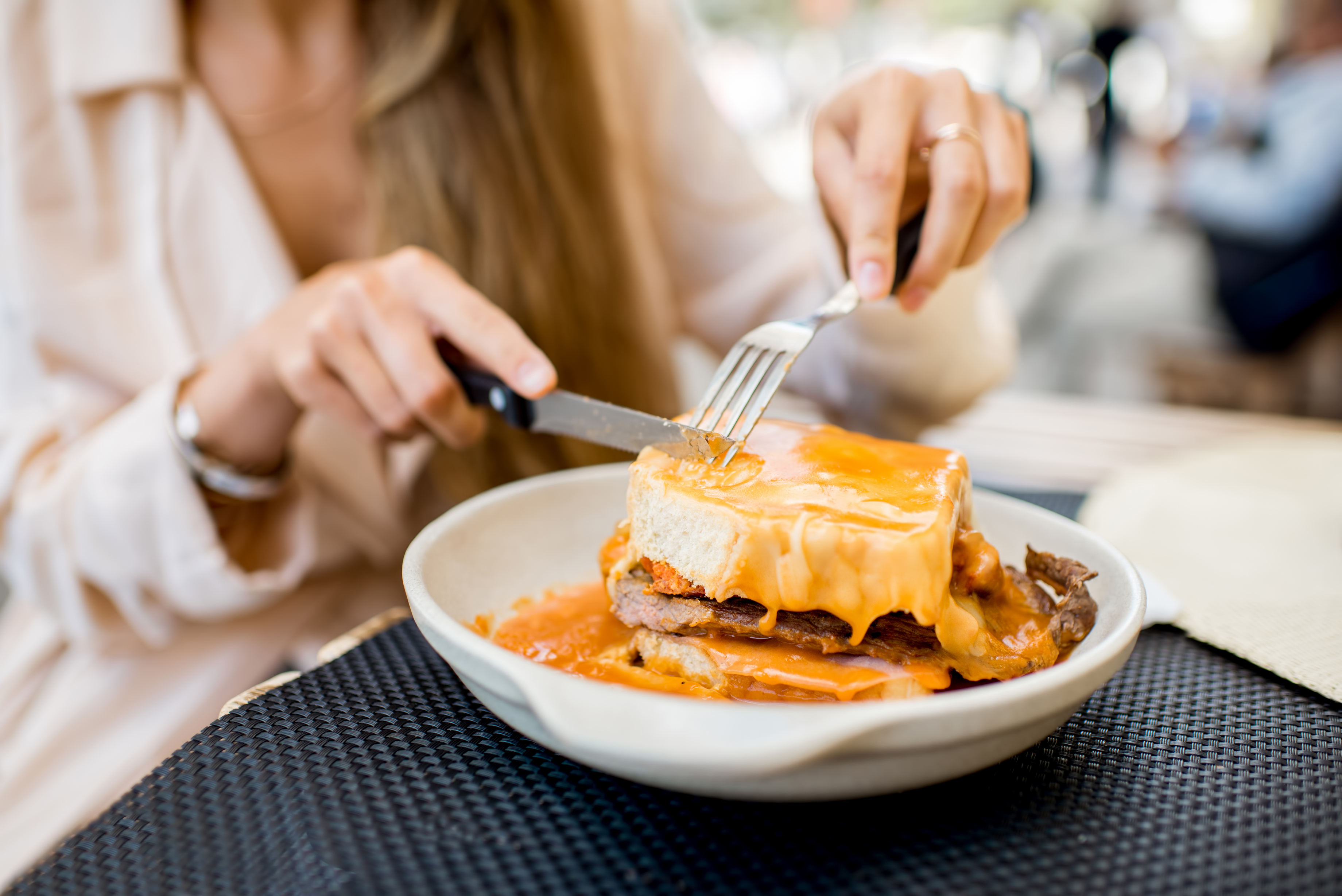 Traditional Portuguese sandwich Francesinha