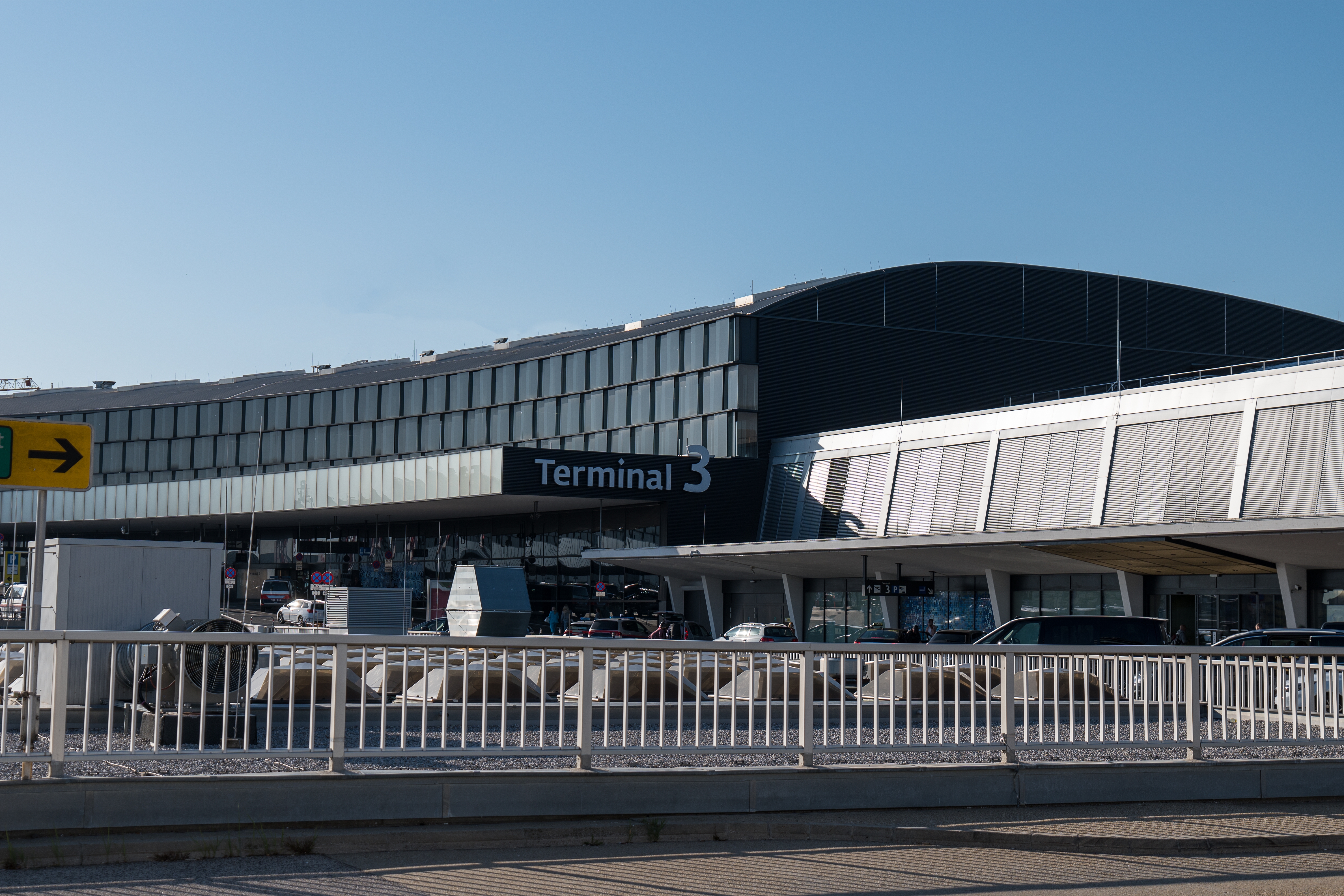 Vienna airport terminal 3, building from outside.