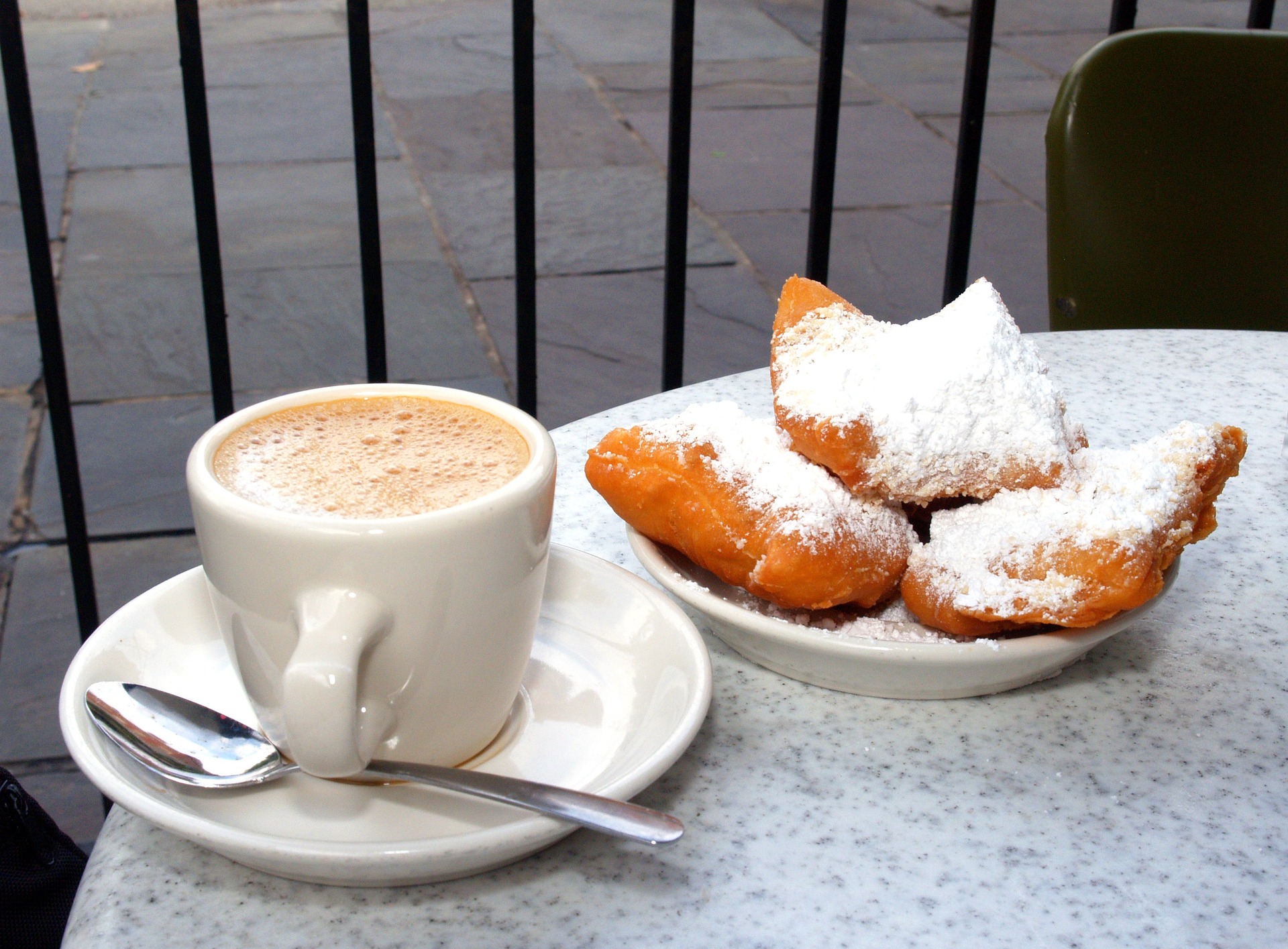 beignets and coffee, New Orleans, Louisiana