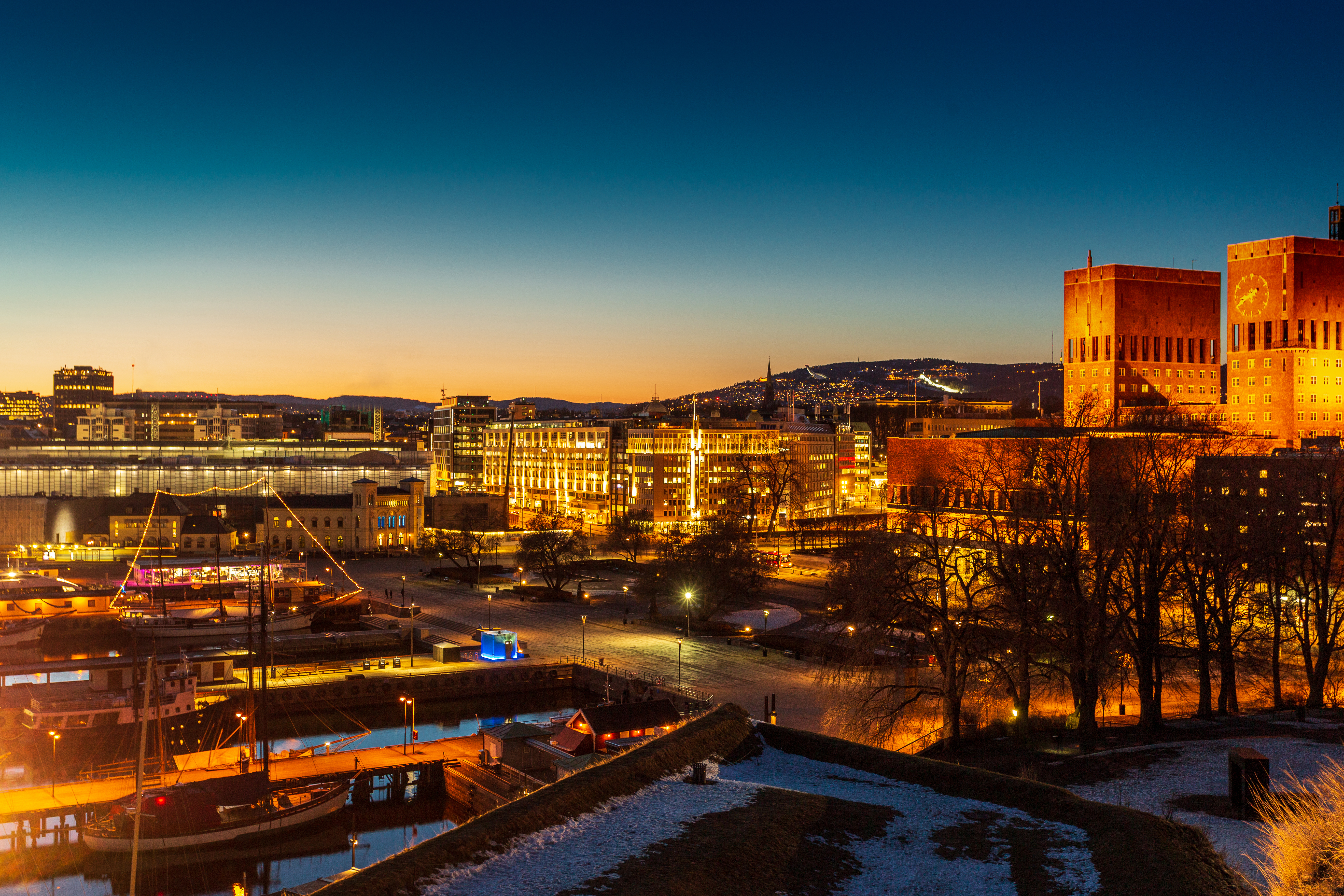 Sunset in Oslo, Norway