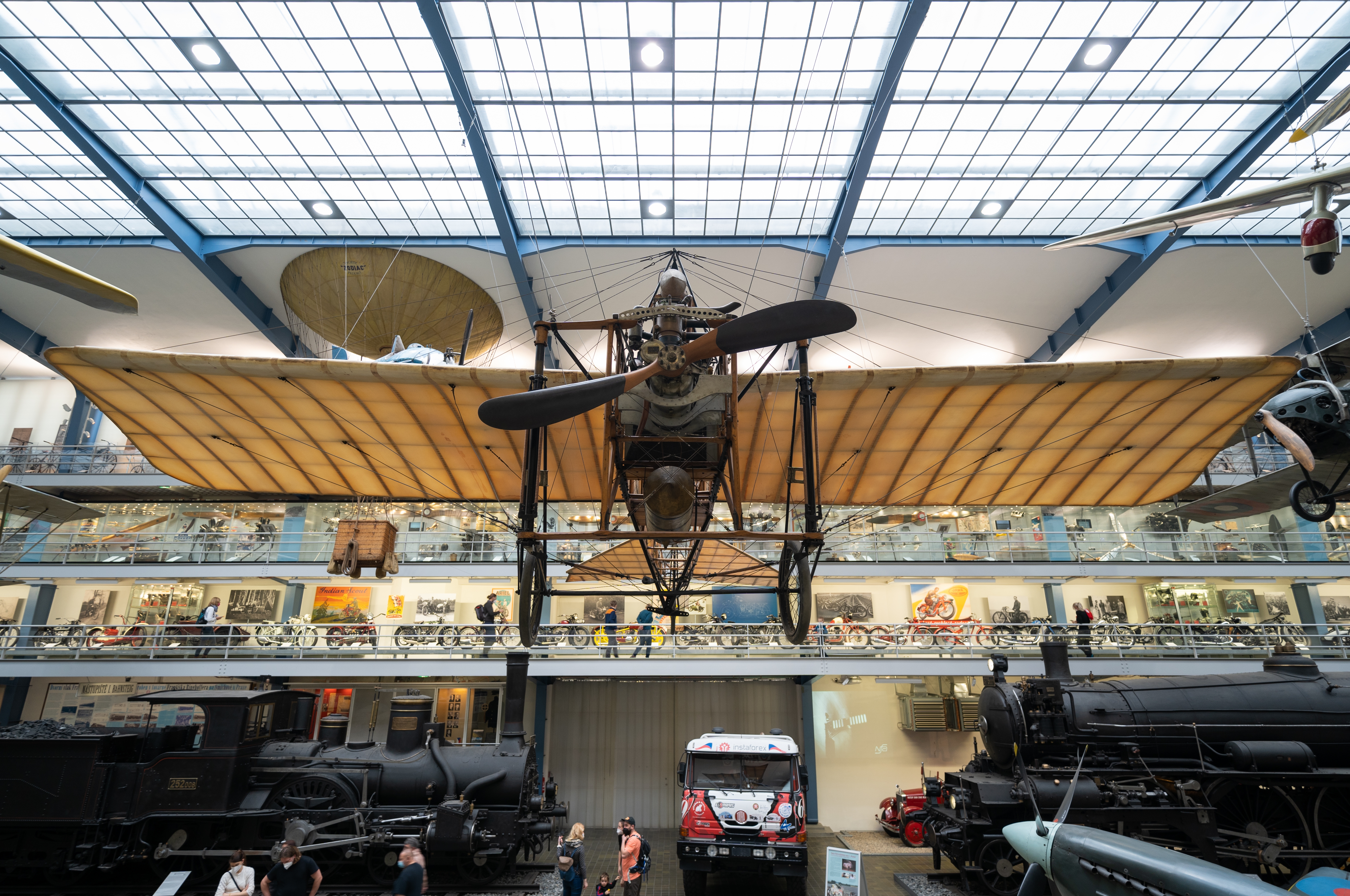 Historical airplanes in Czech National technical museum in Prague