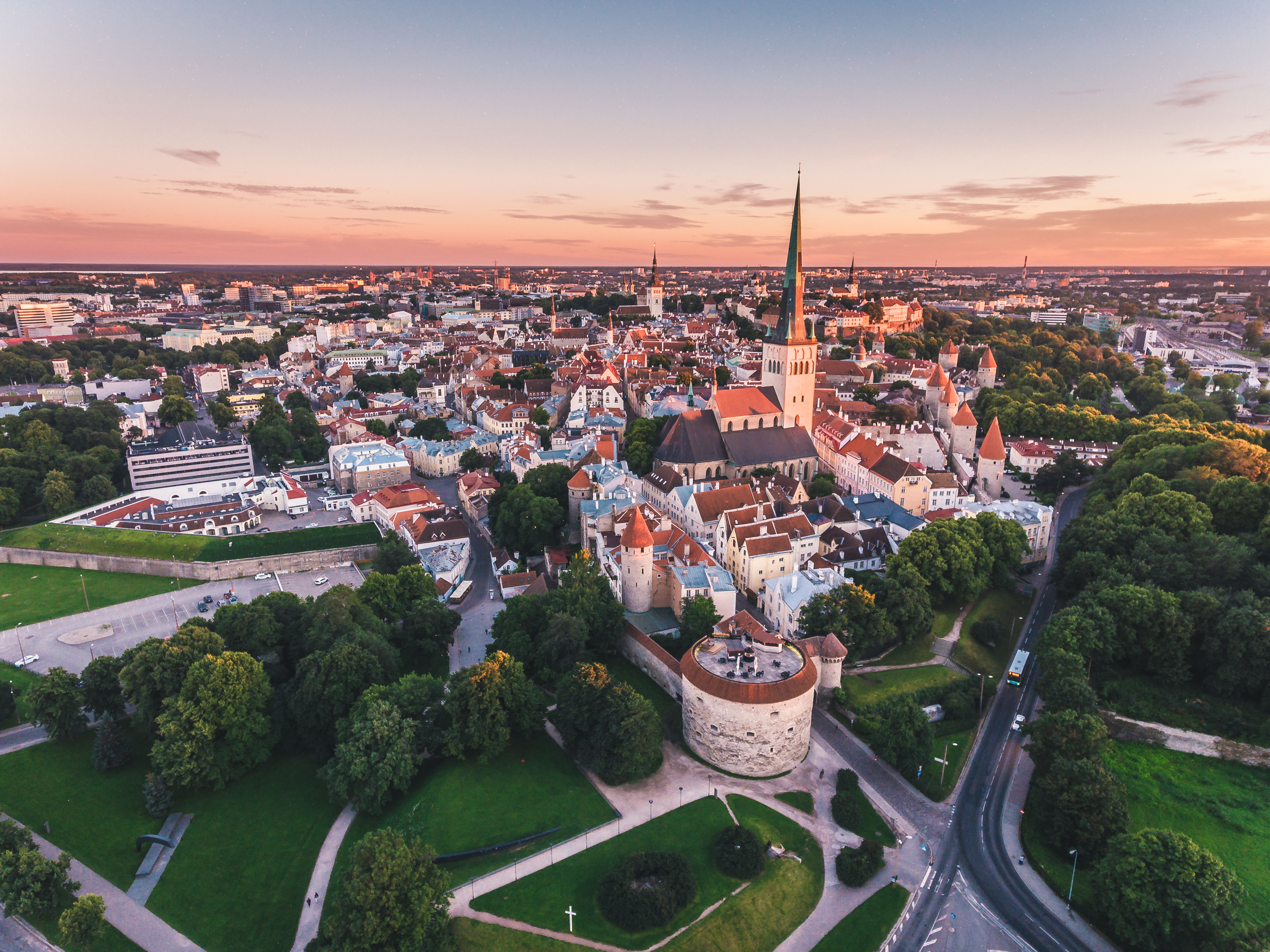 Aerial view of Tallinn, Estonia