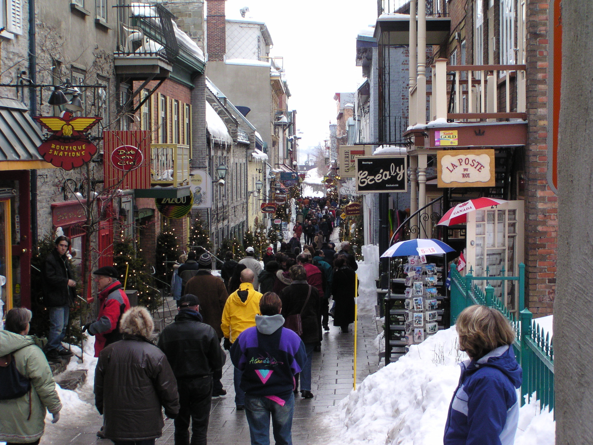 People in street of old city of Quebec