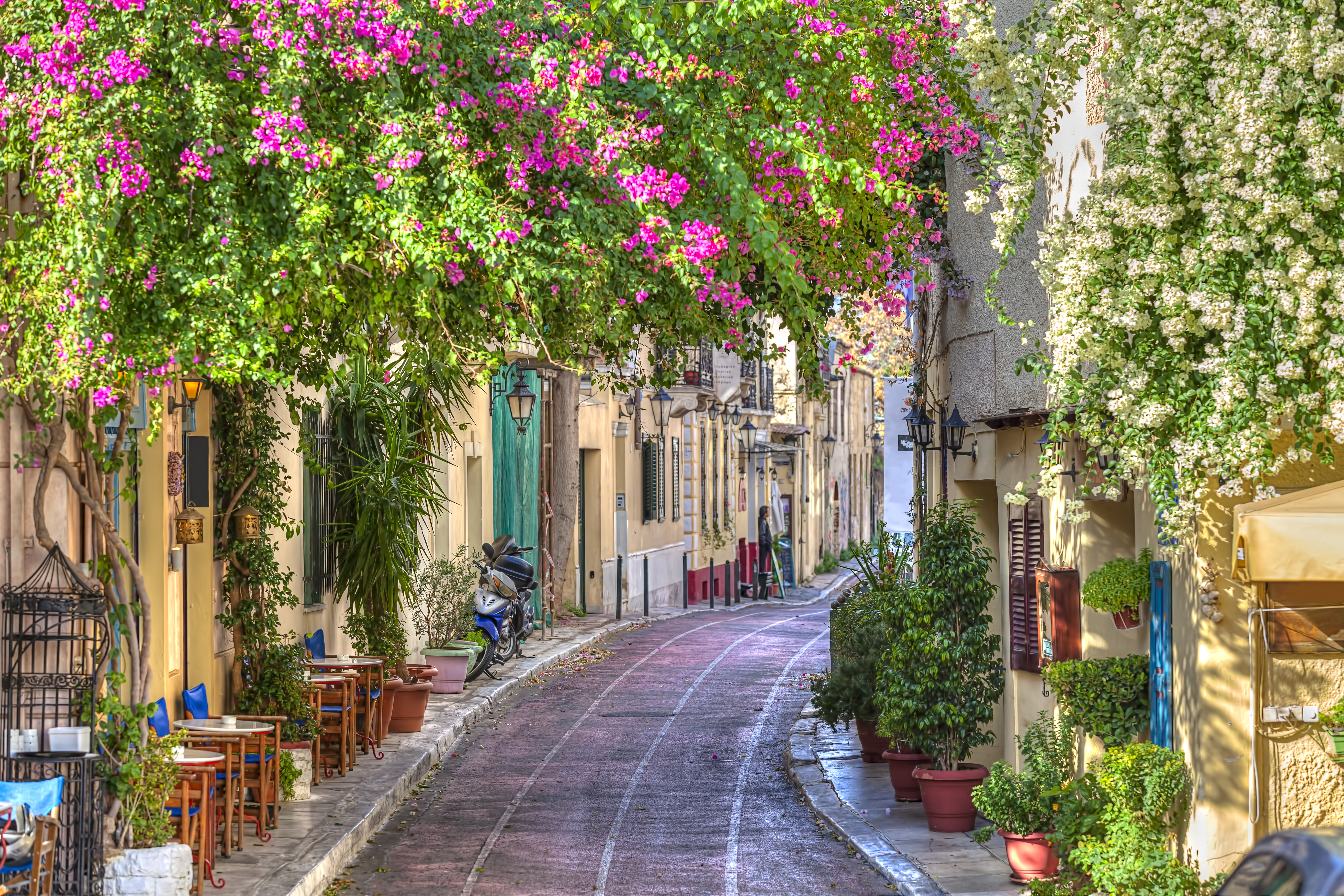 Traditional houses in Plaka area under Acropolis,Athens