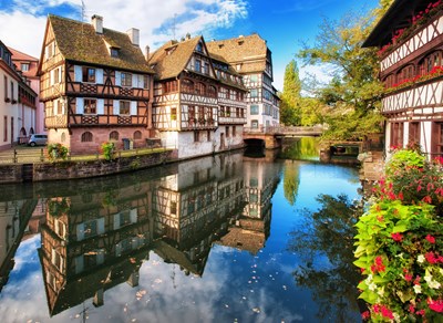 Traditional half-timbered houses in La Petite France, Strasbourg, - Boris Stroujko/Shutterstock.com