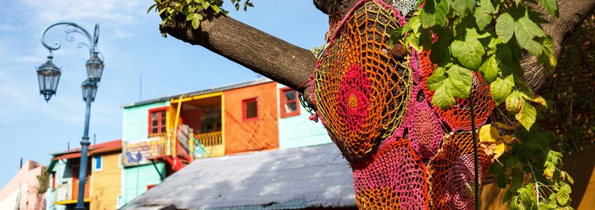 Colorful Caminito street in the La Boca, Buenos Aires, Argentina