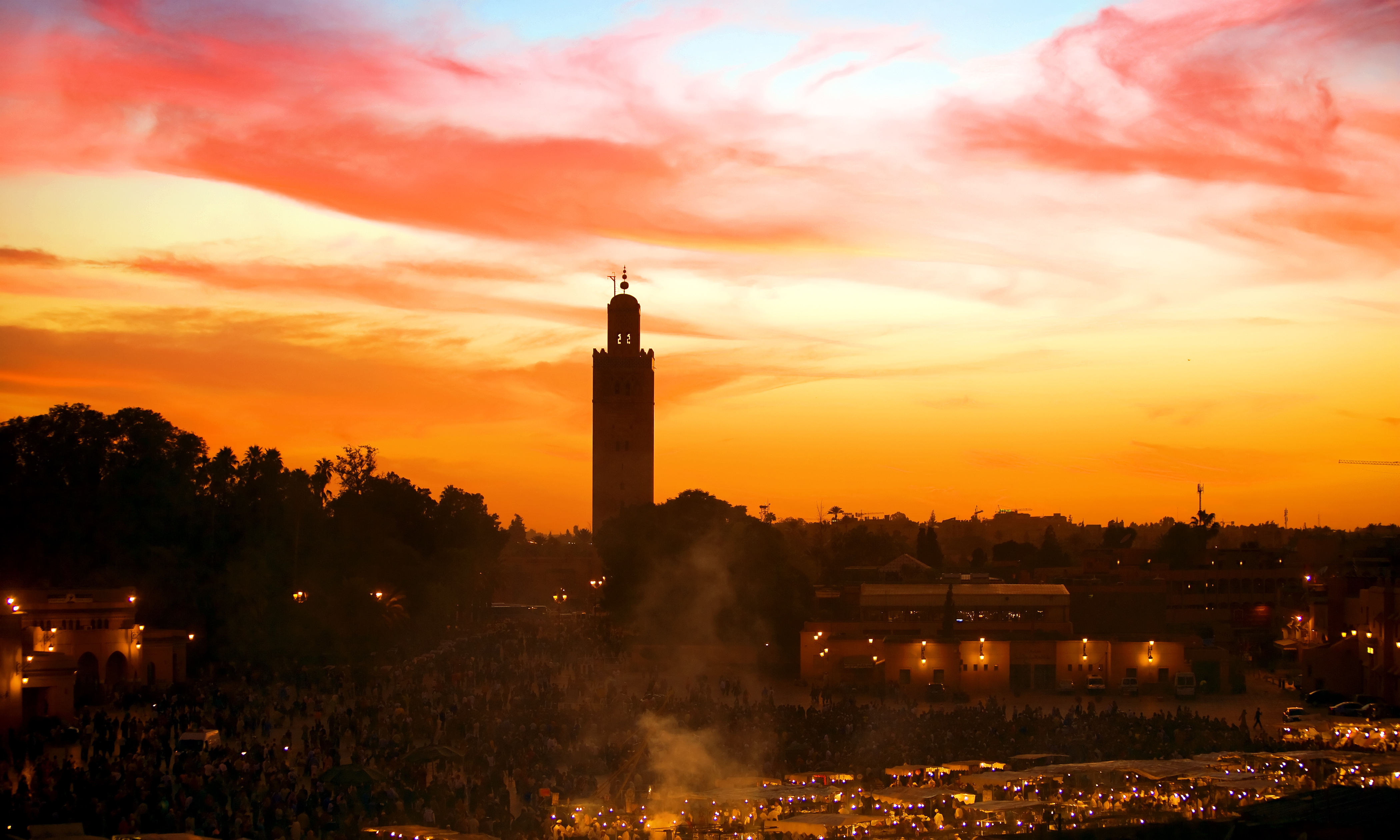 The Djemma el fna square in Marrakesh