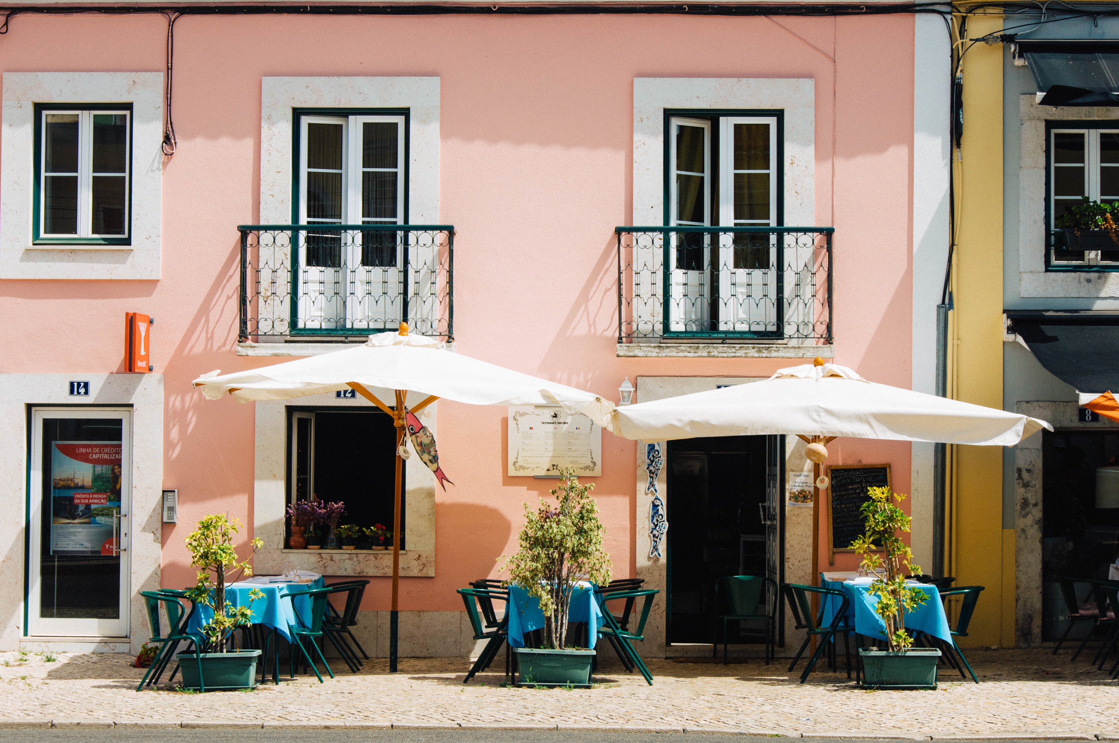 pavement cafe in Lisbon, Postugal