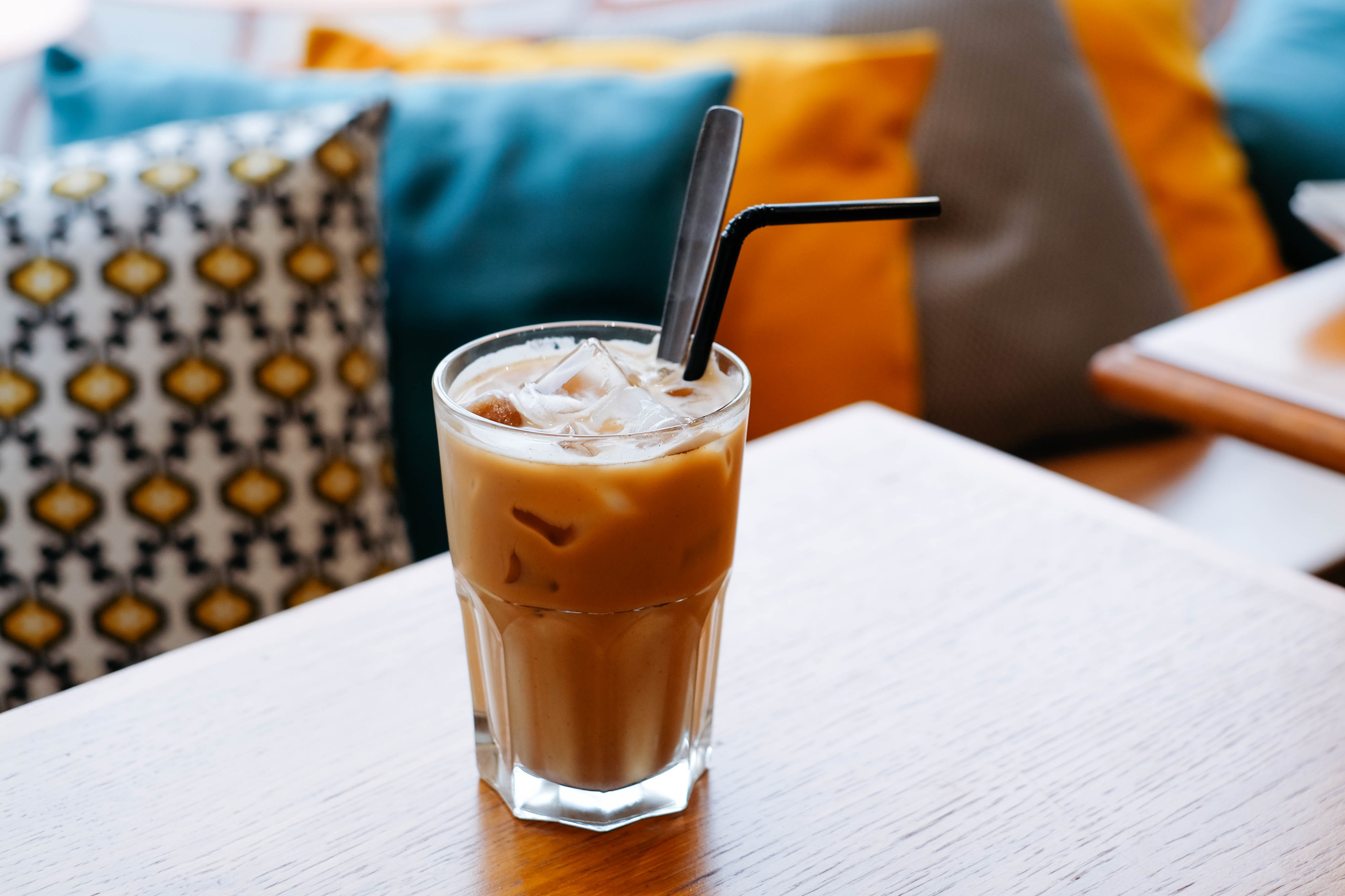 A cup of latte, iced coffee - Cancun, Mexico