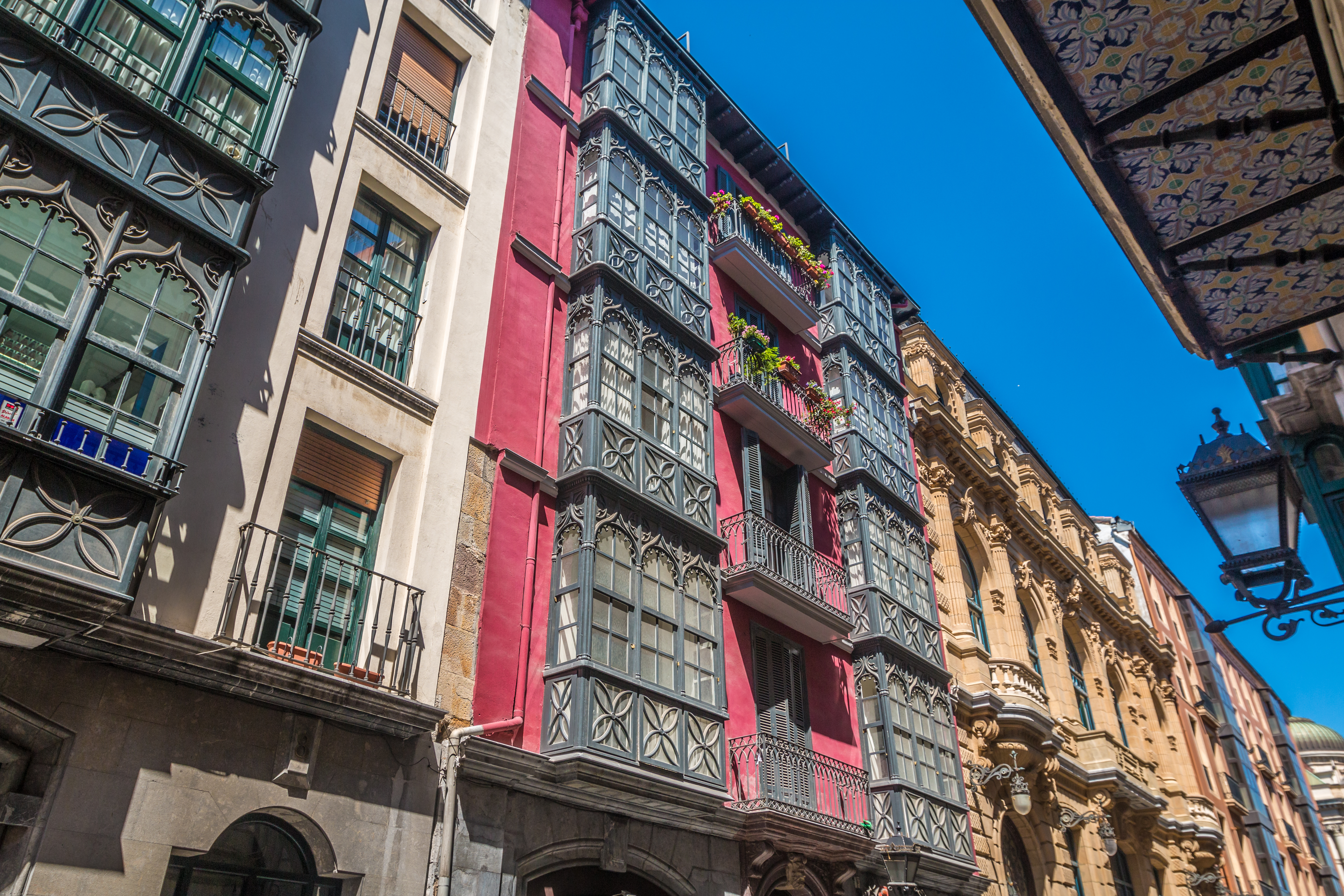 Old streets of Bilbao in Basque country