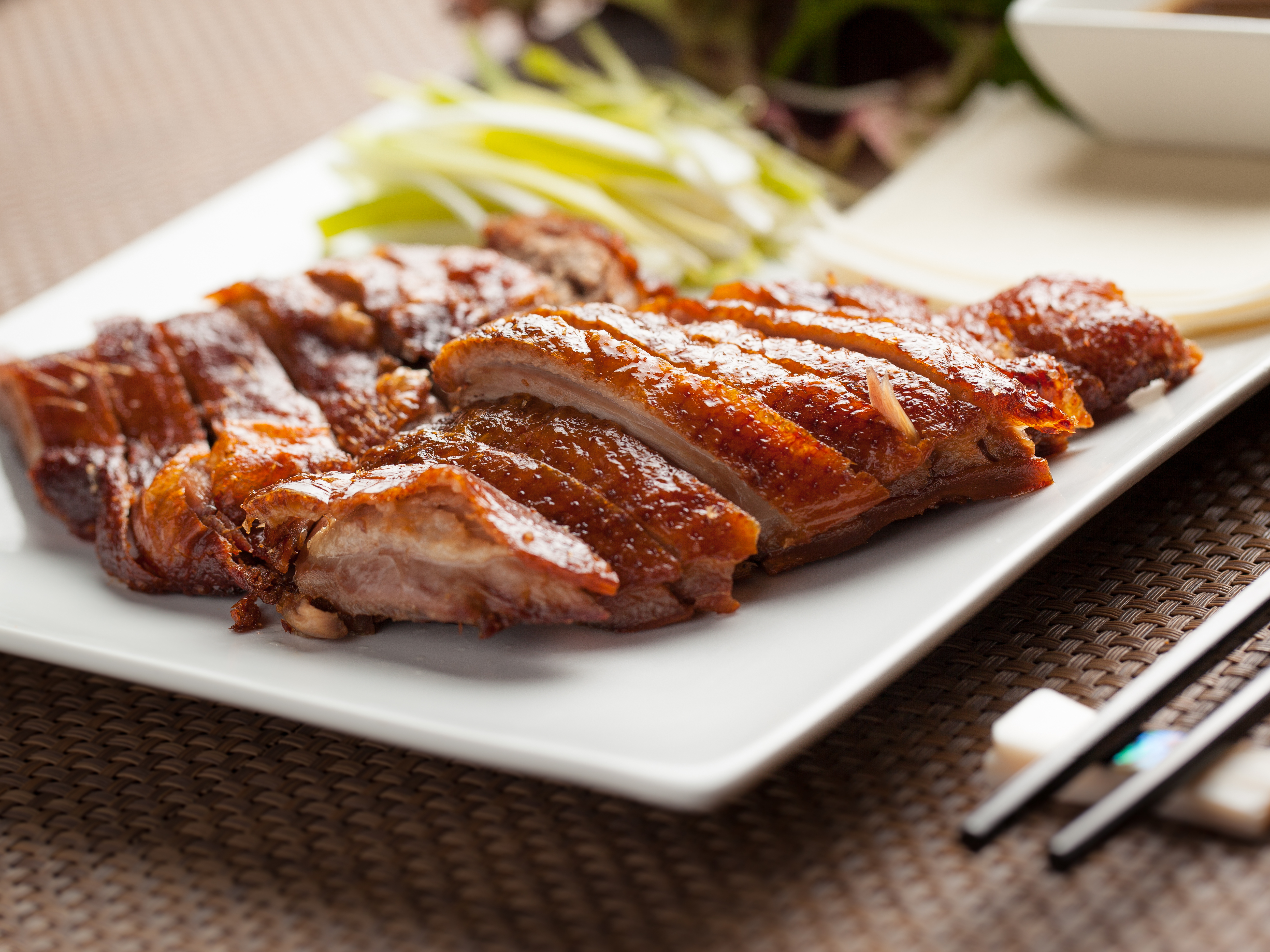 peking duck as served in a restaurant