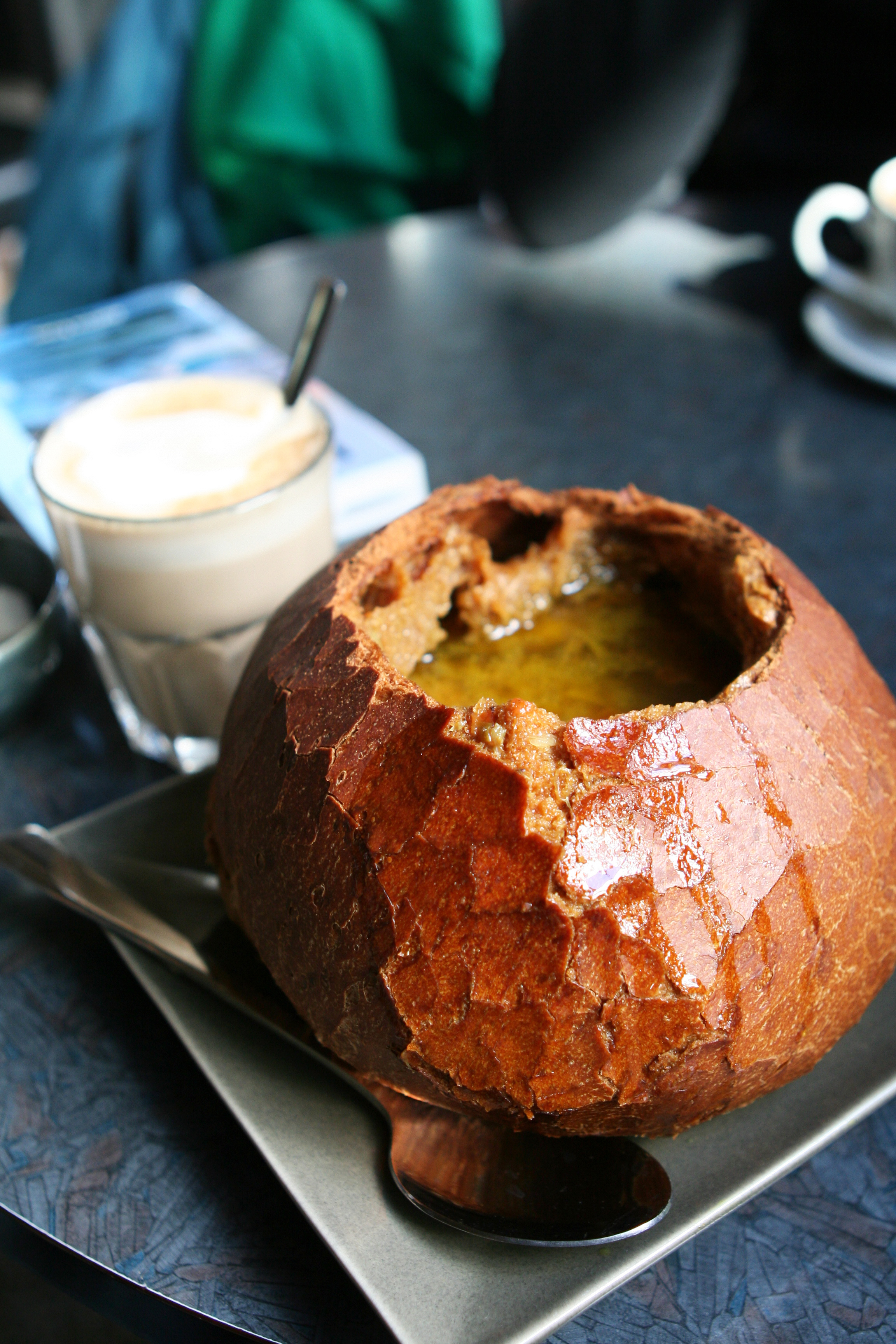 Soup in bread