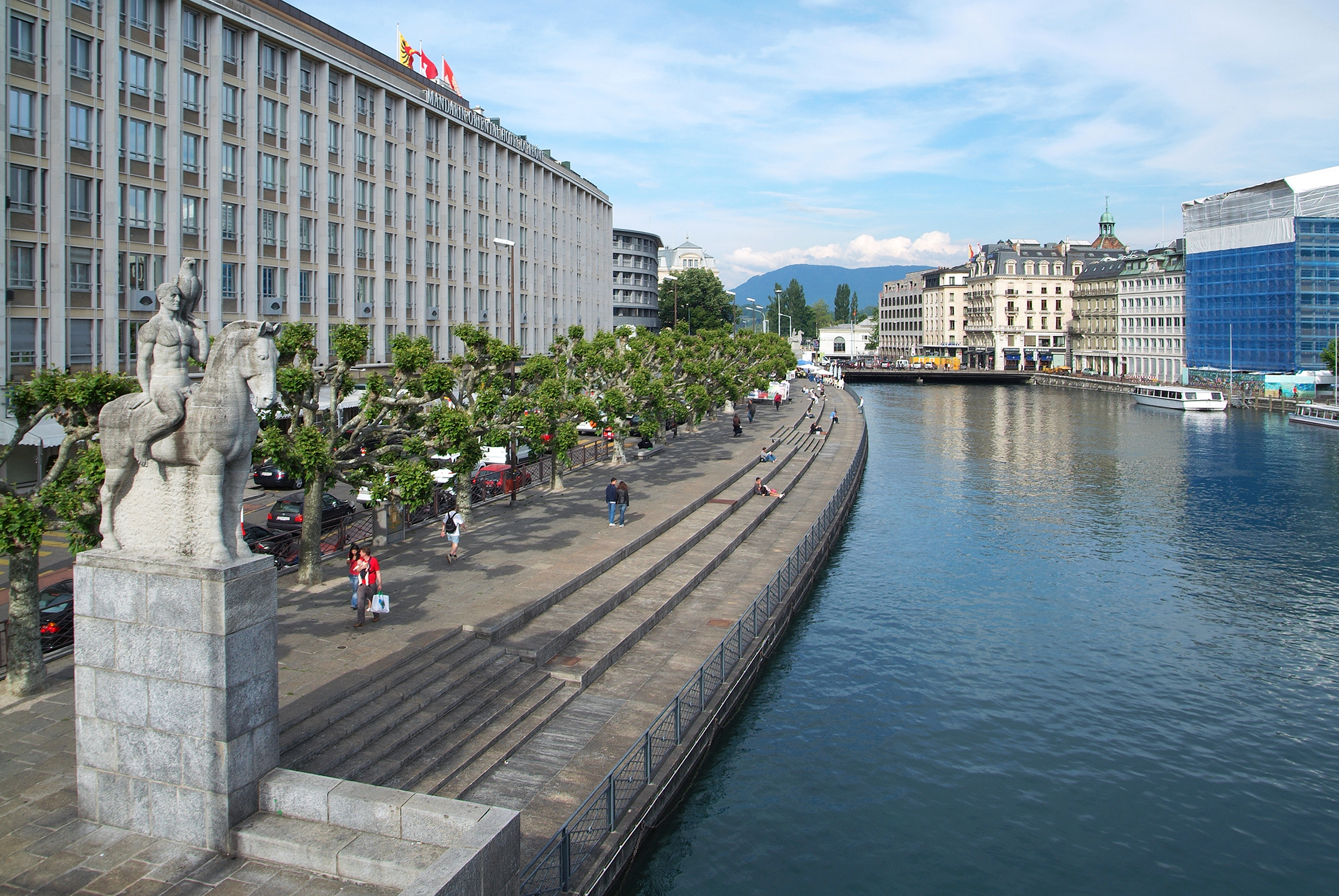 General view of Geneva. The city of Geneva, in Switzerland, Europe.