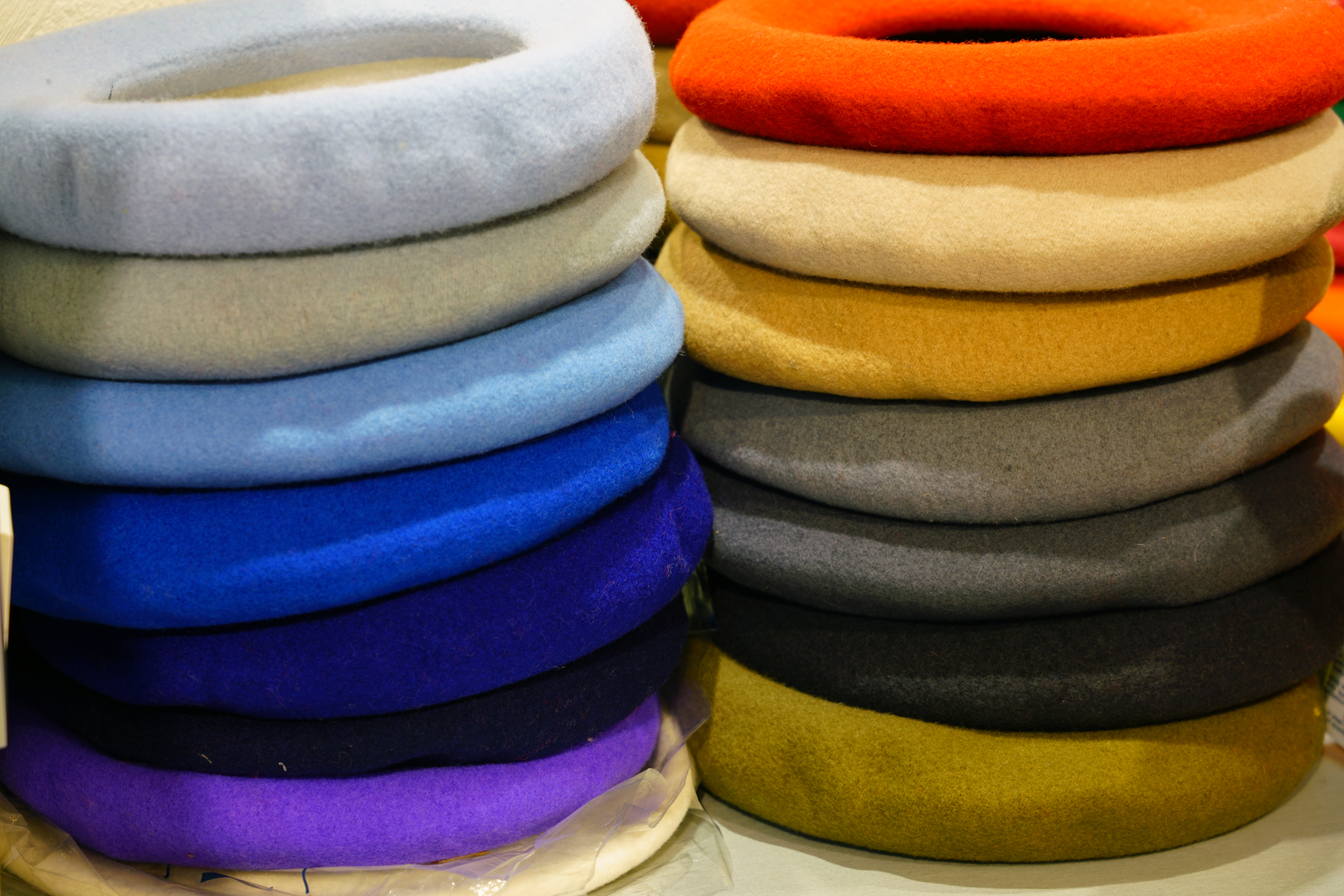 Traditional beret hats in the Basque Country