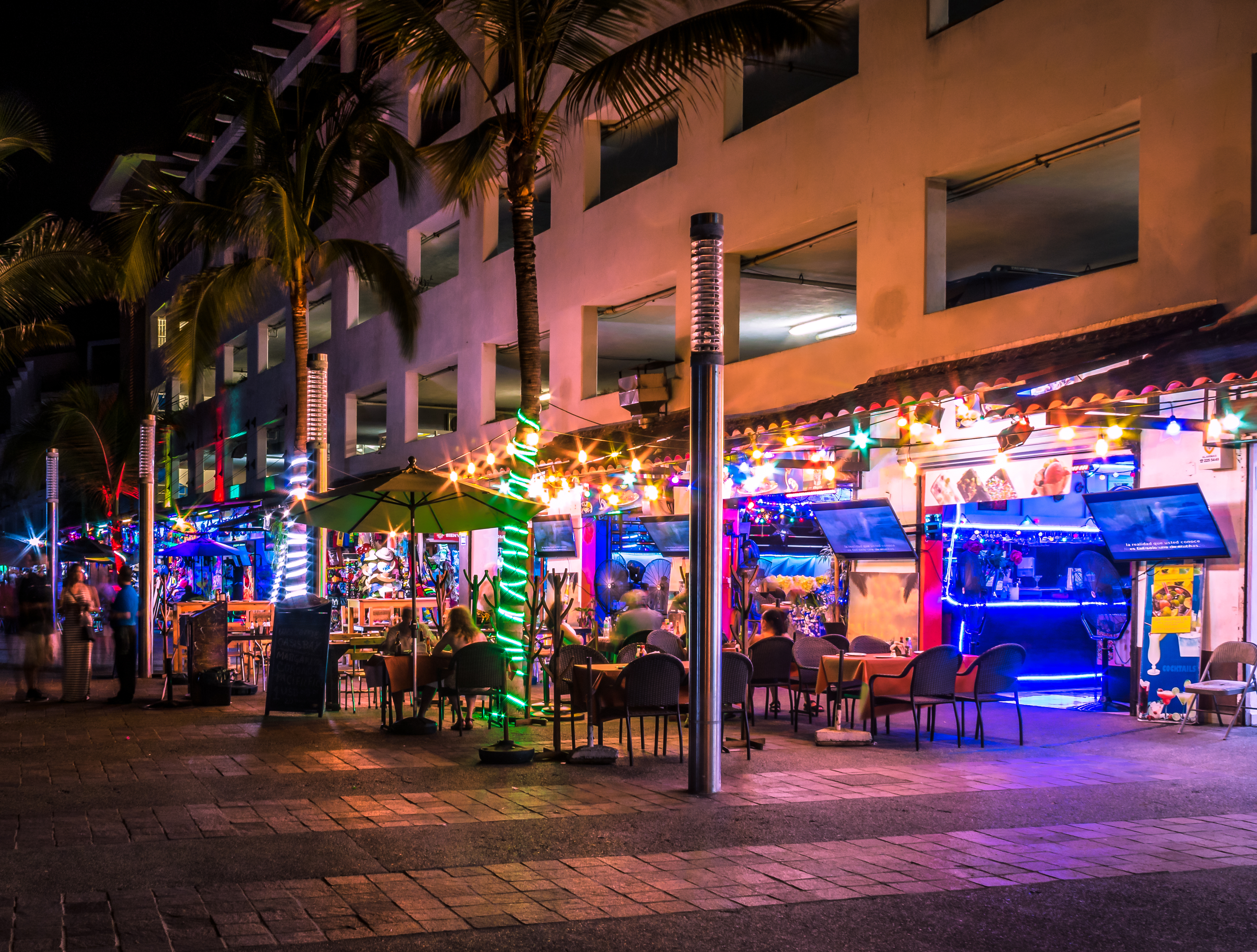 Puerto Vallarta shops at night - Puerto Vallarta, Jalisco, Mexico