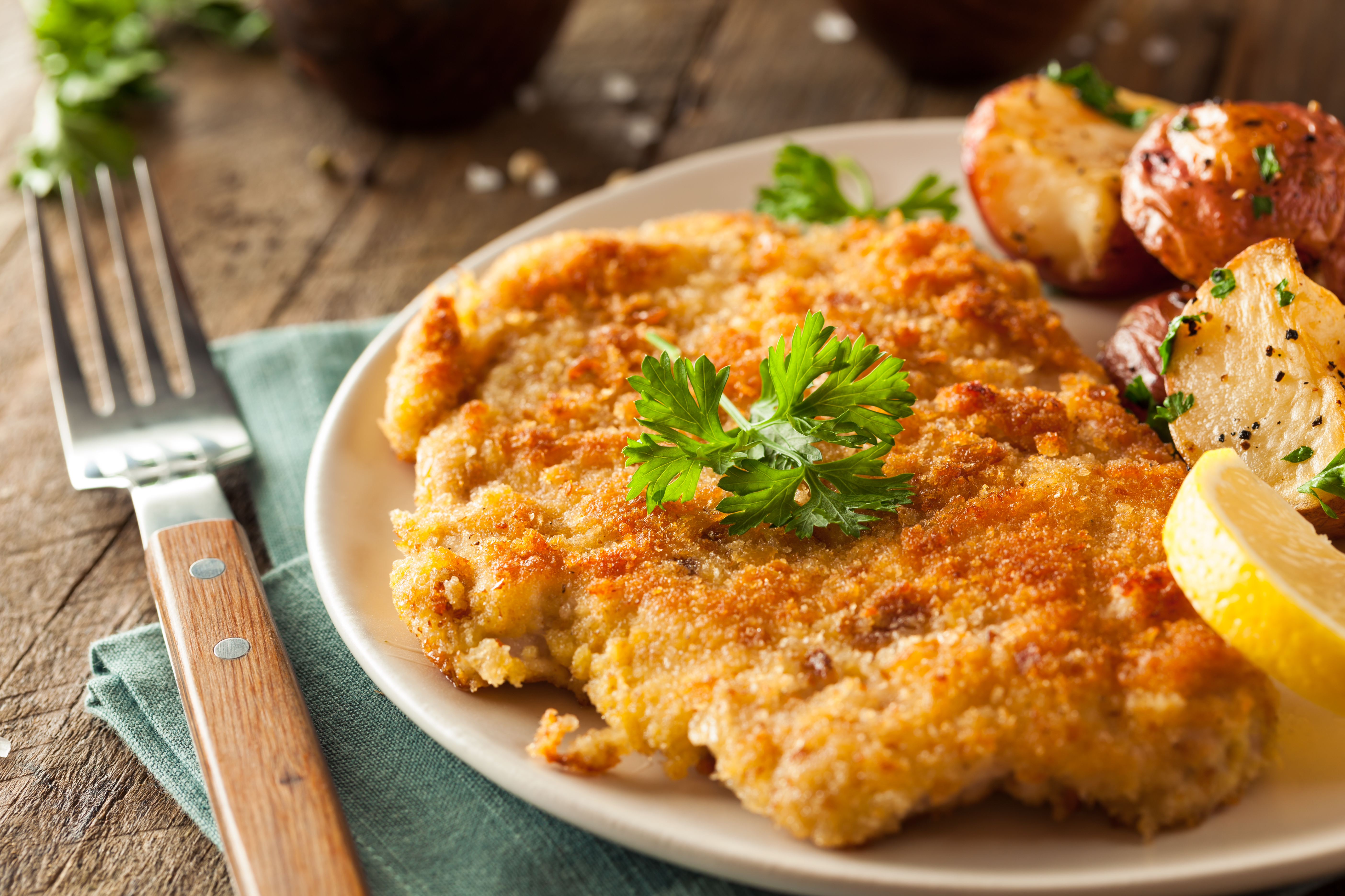 Weiner Schnitzel with Potatoes