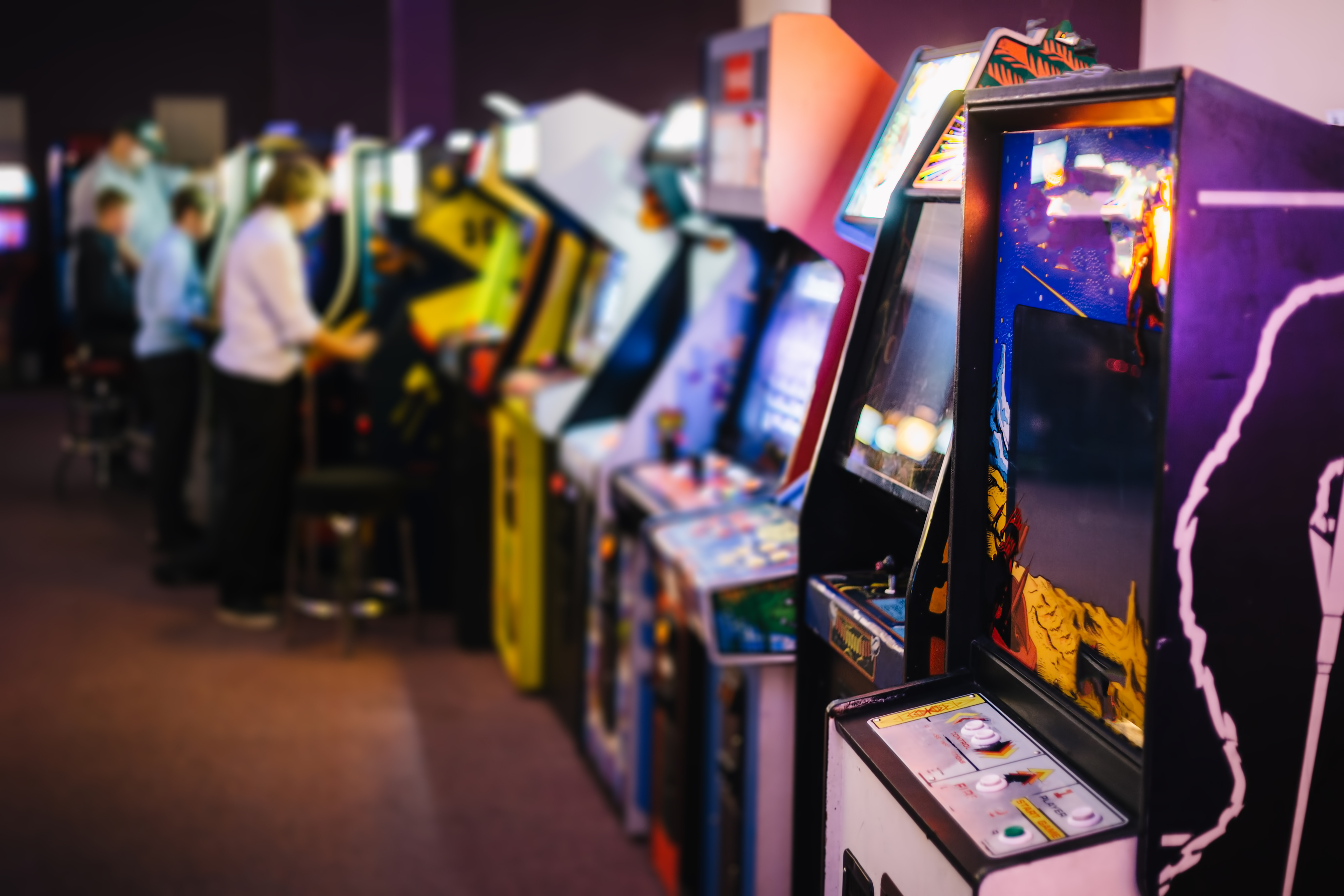 arcade games at The Four Quarters, London, the United Kingdom