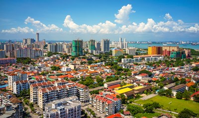 Aerial landscape view of the city during afternoon - Alan Tan Photography/Shutterstock.com