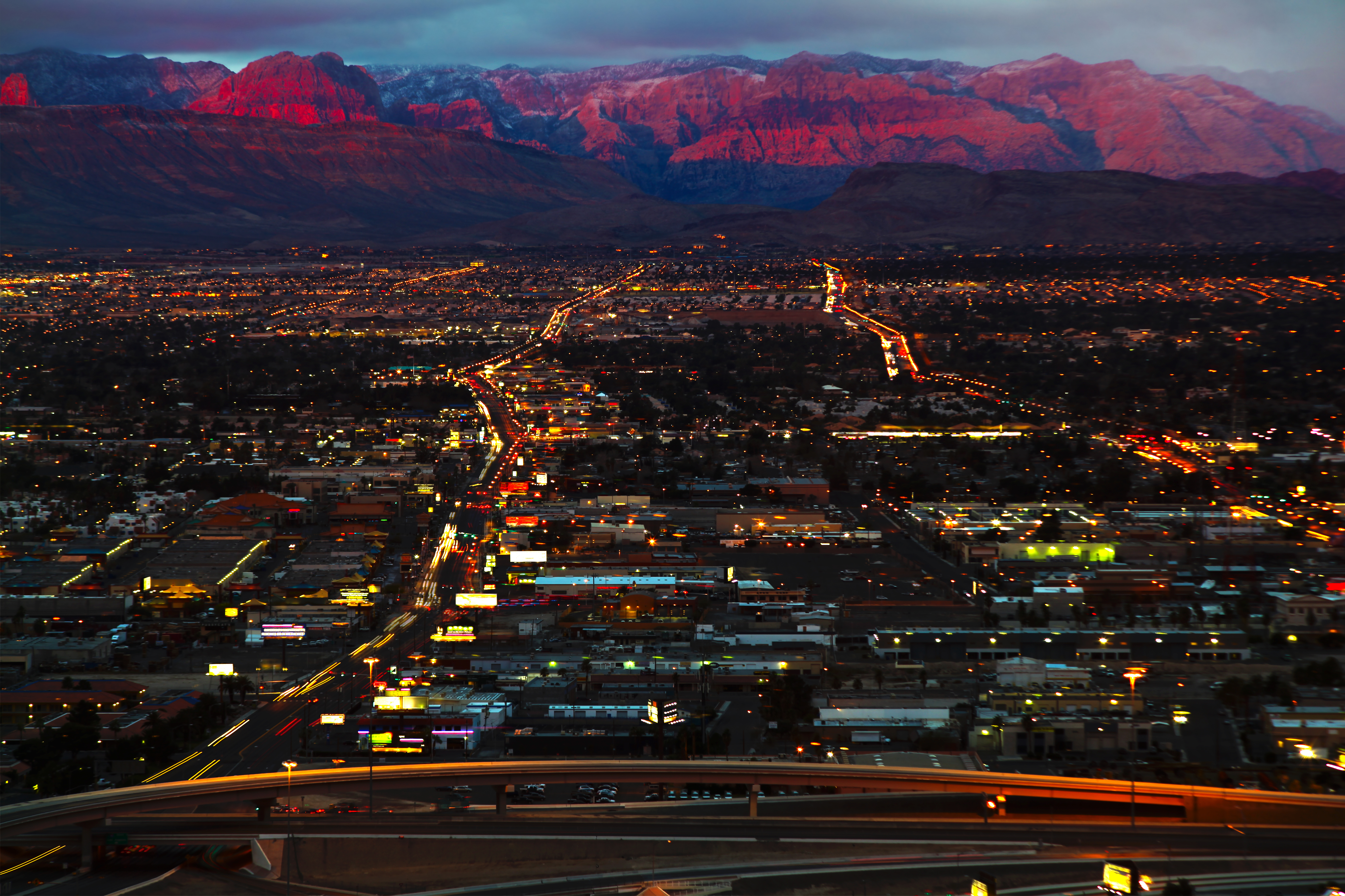 View of Las Vegas at night