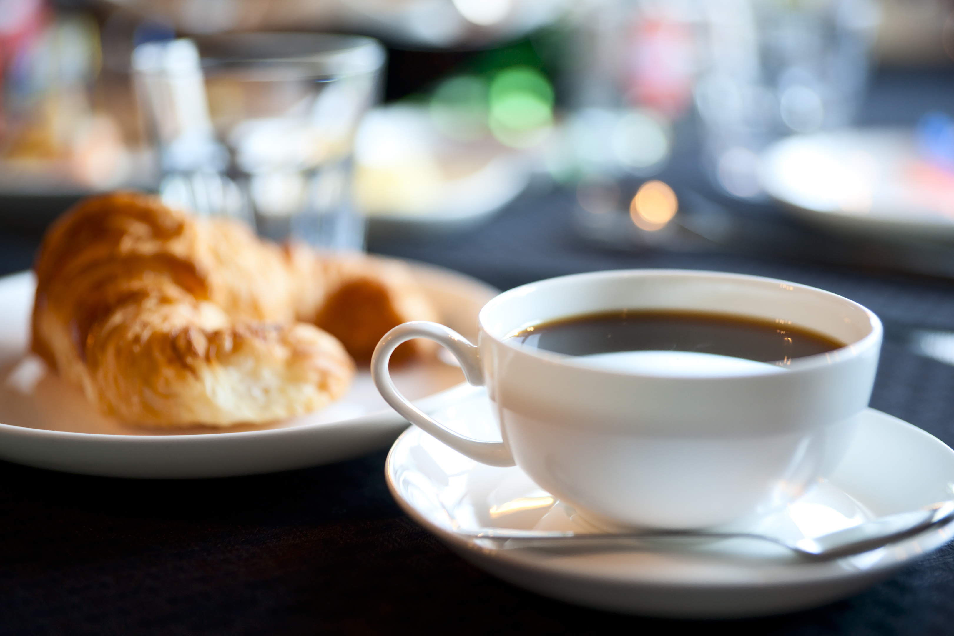 Cup of americano coffee, shallow focus