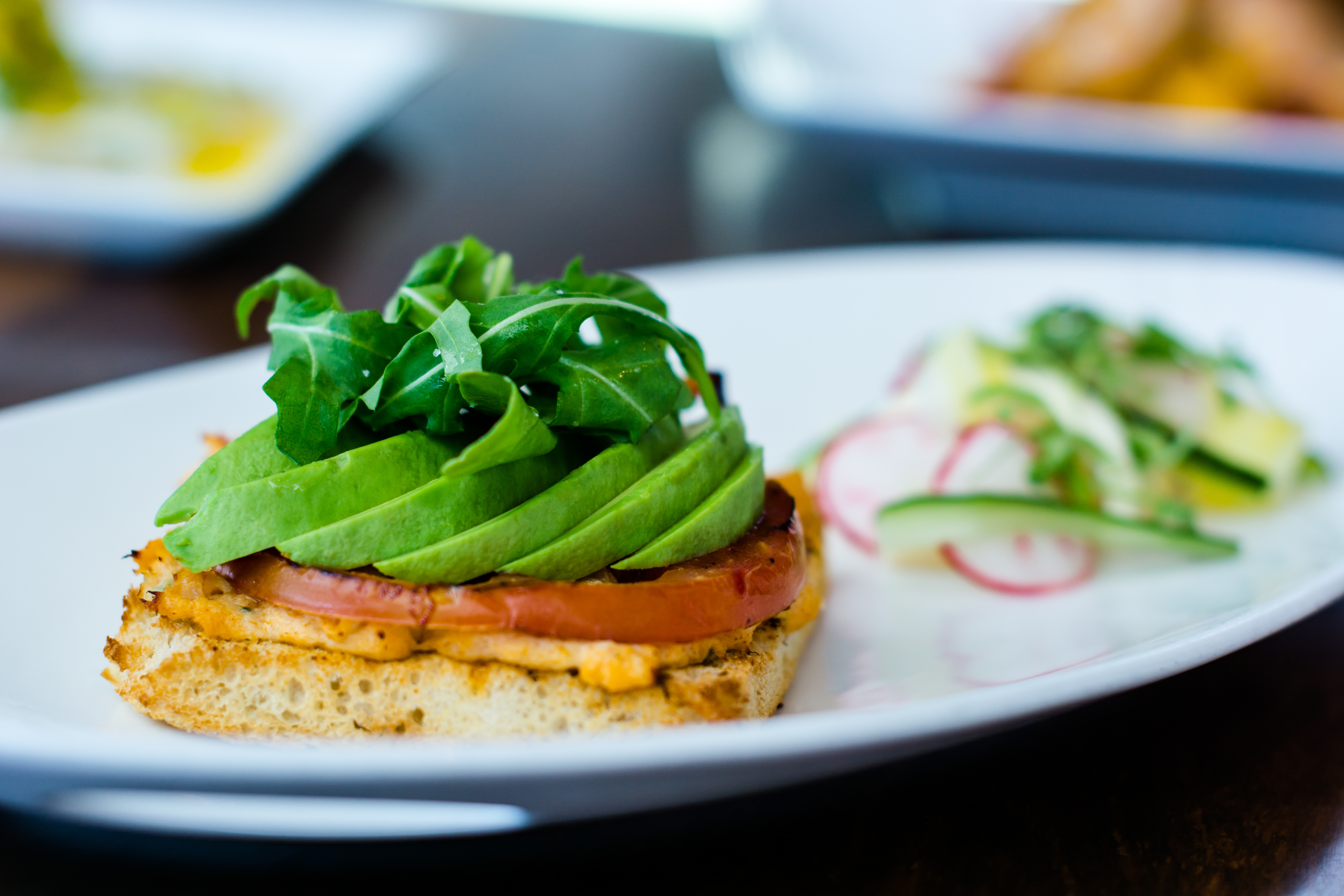 Smoked Marlin Foccacia with Avocado and Tomato