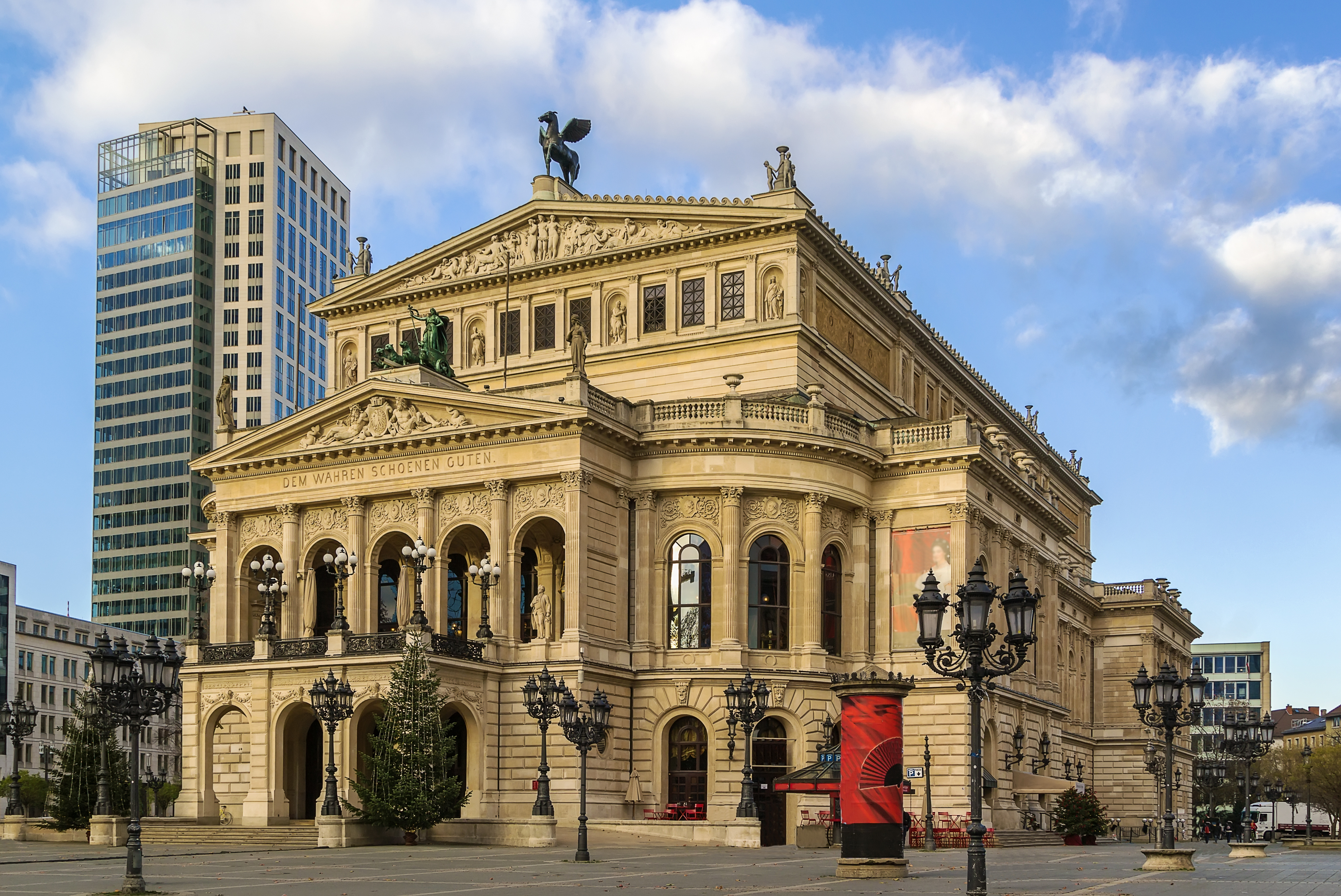 The original opera house in Frankfurt is now the Alte Oper (Old Opera), a concert hall and former opera house in Frankfurt am Main, Germany.