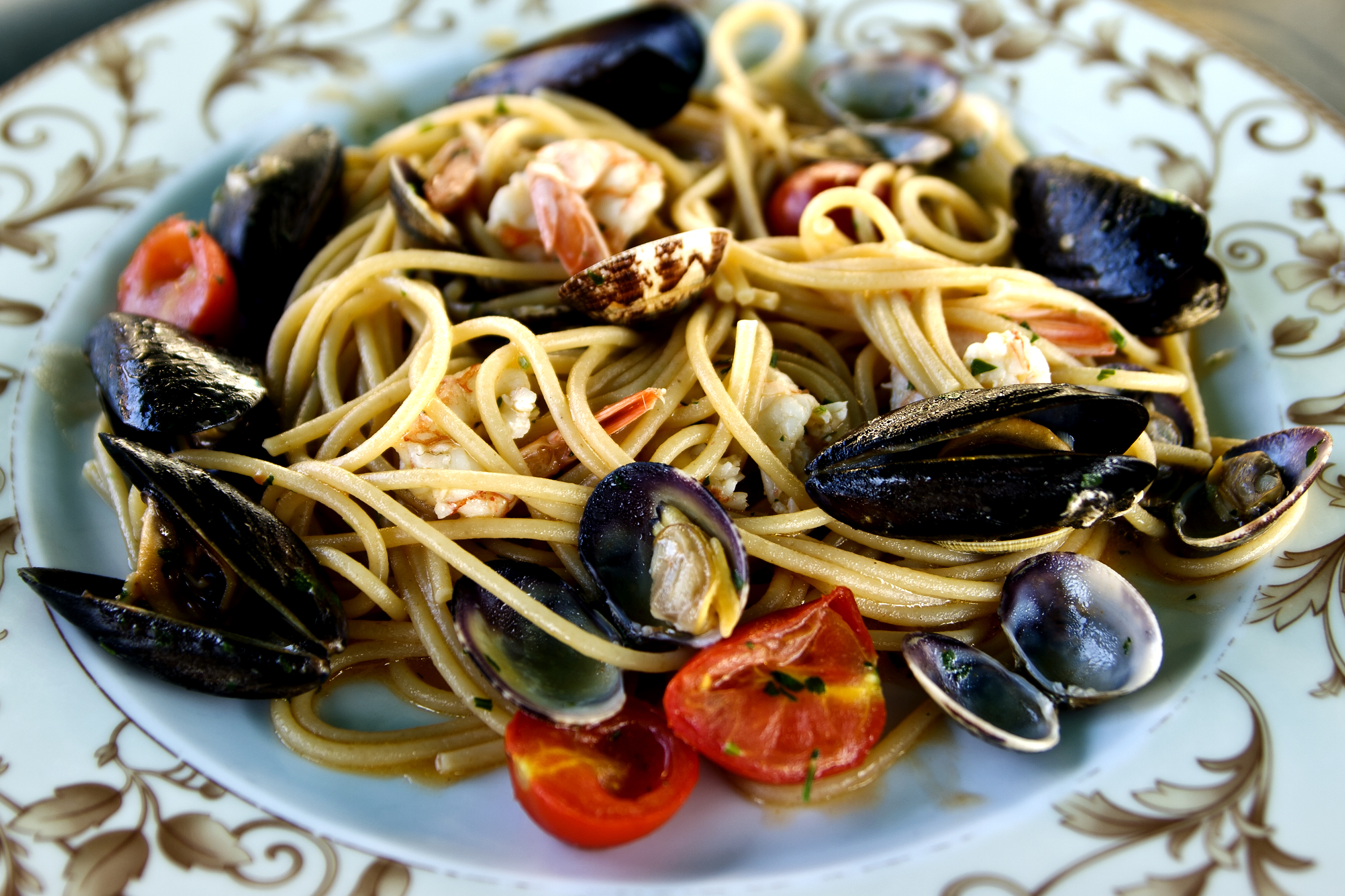 Pasta with seafood