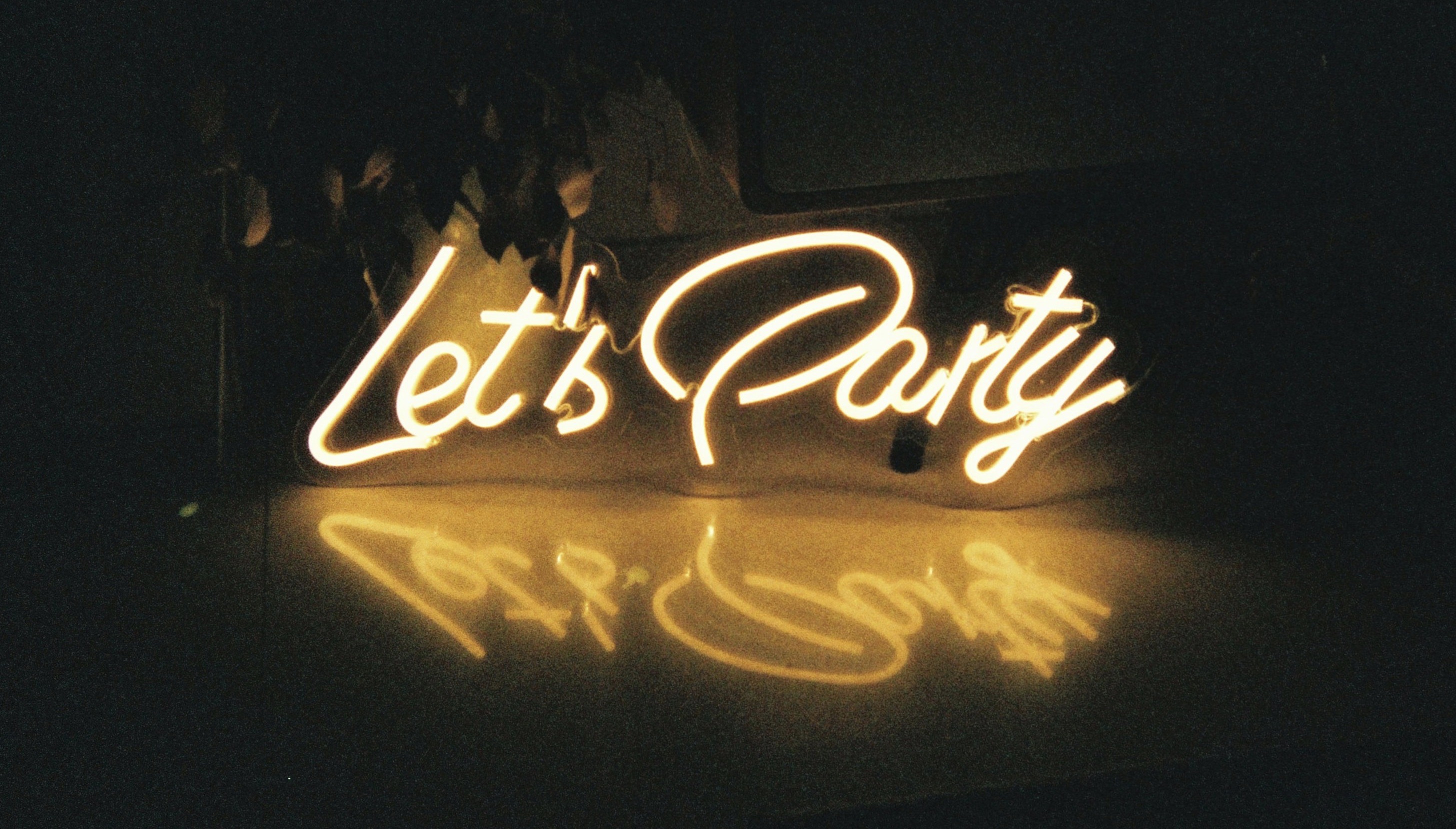 Let's party neon sign, Las Vegas, Nevada