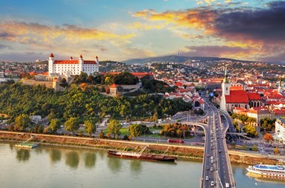 Bratislava at sunset - aerial view, Slovakia - TTstudio / Shutterstock.com