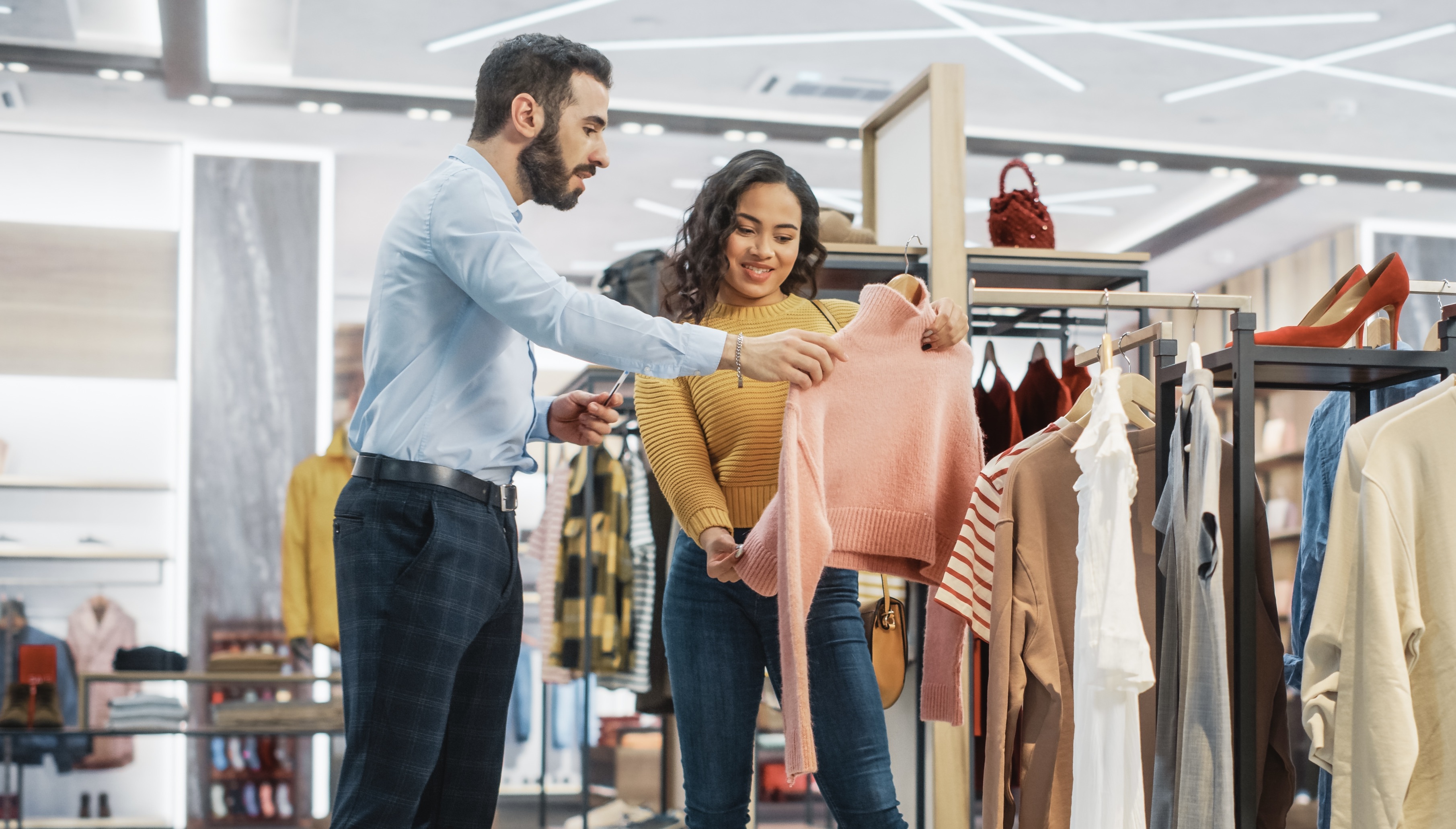 Young Female Customer Shopping
