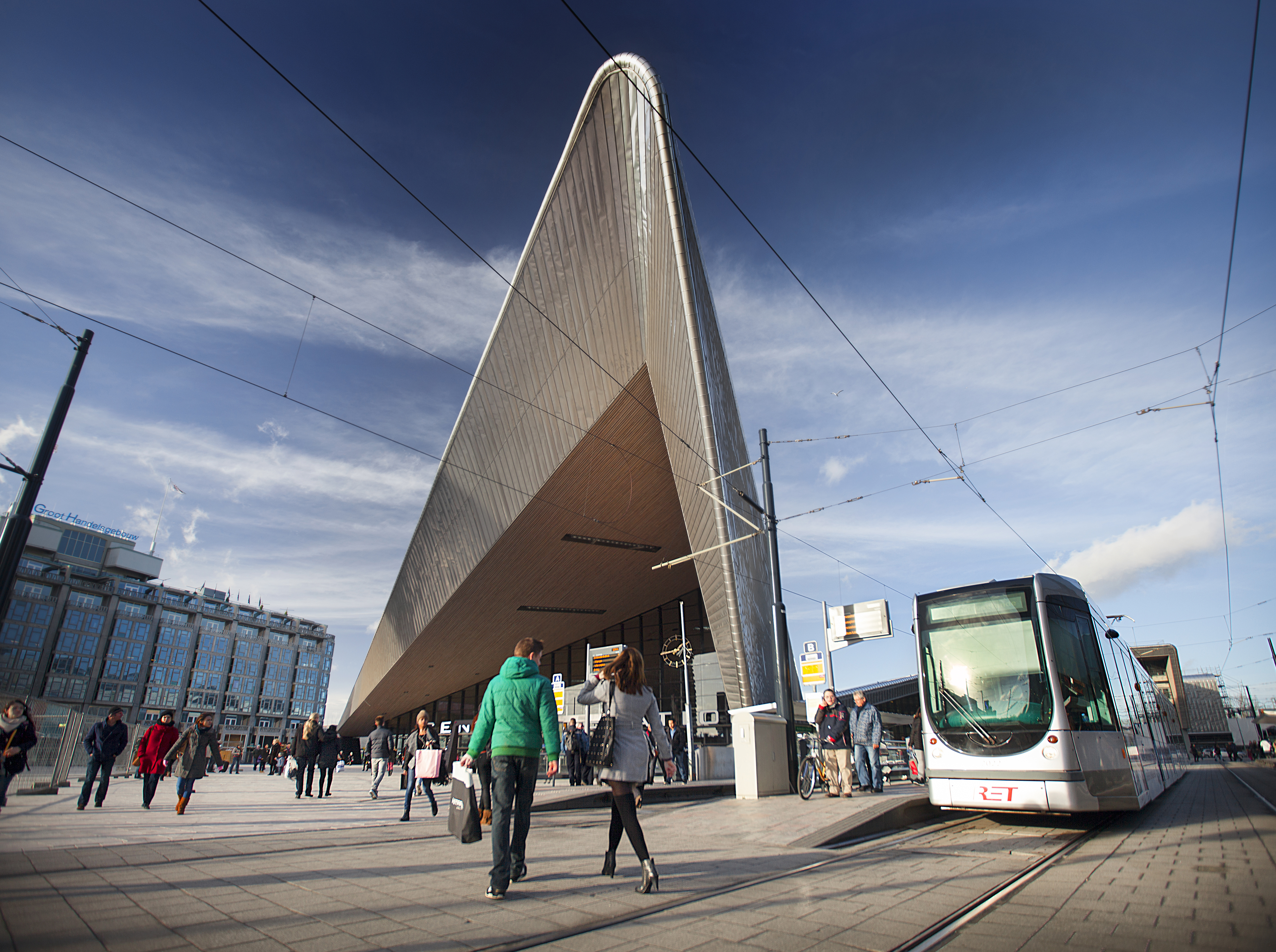 Tramstop in front of the Central Station