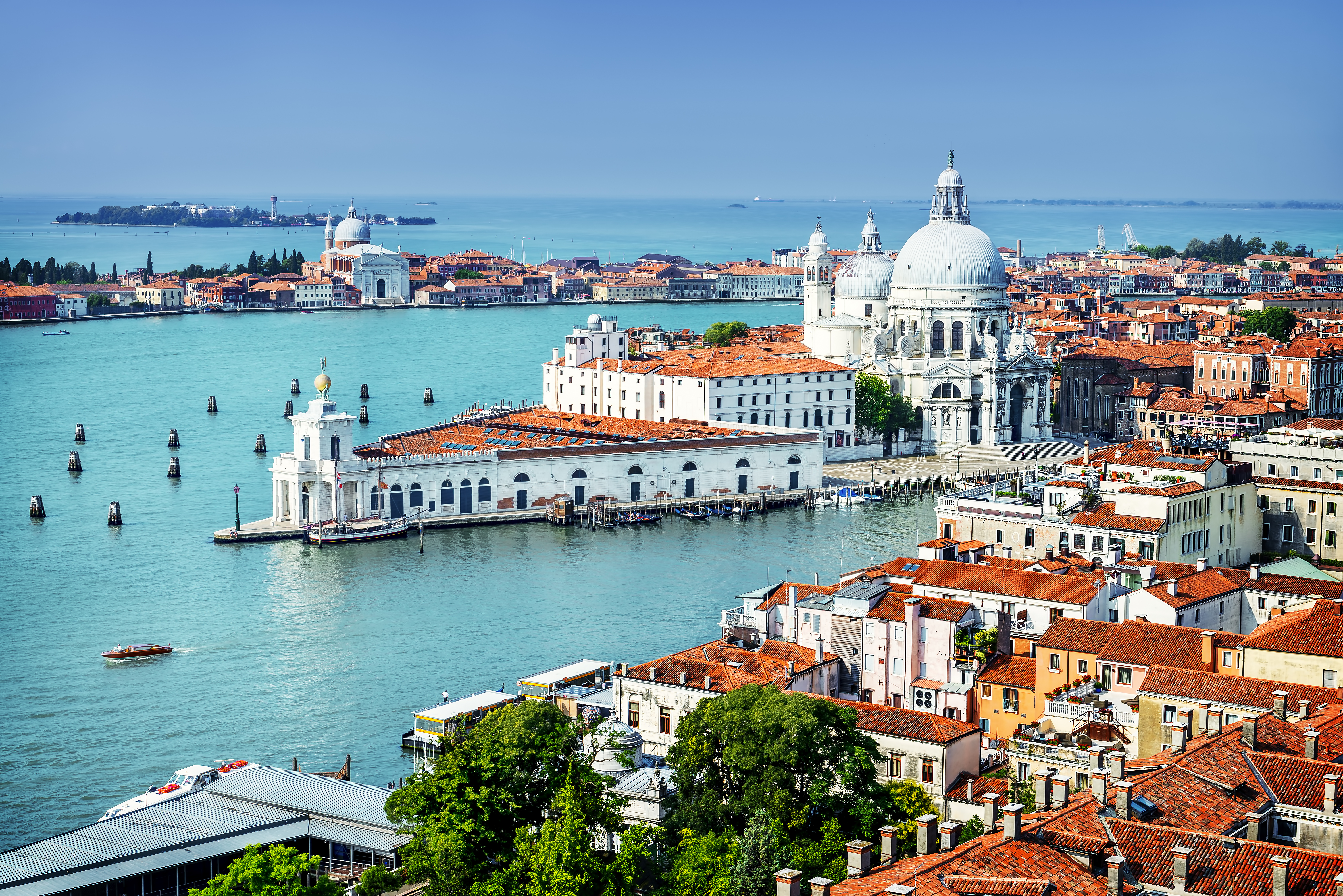 Venice in Italy viewed from above