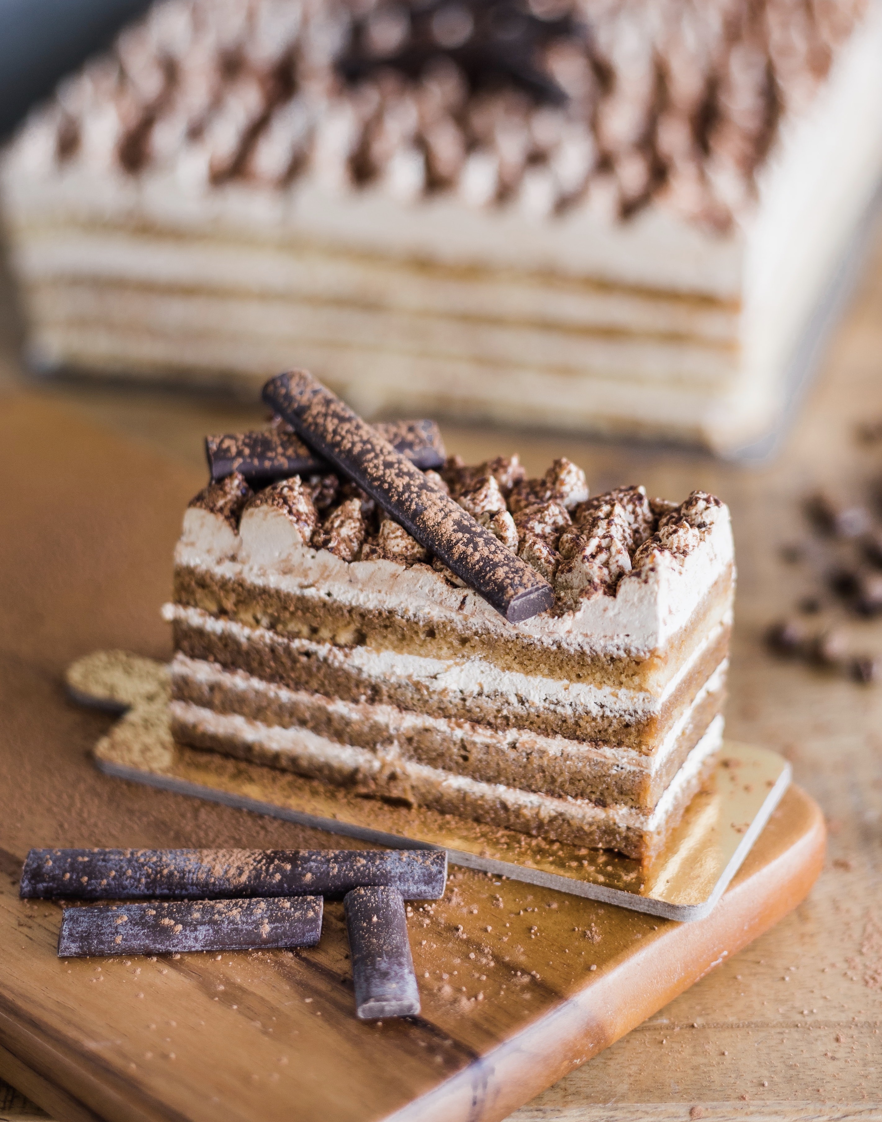 tiramisu dessert, Sant Ambroeus, Milan, Italy