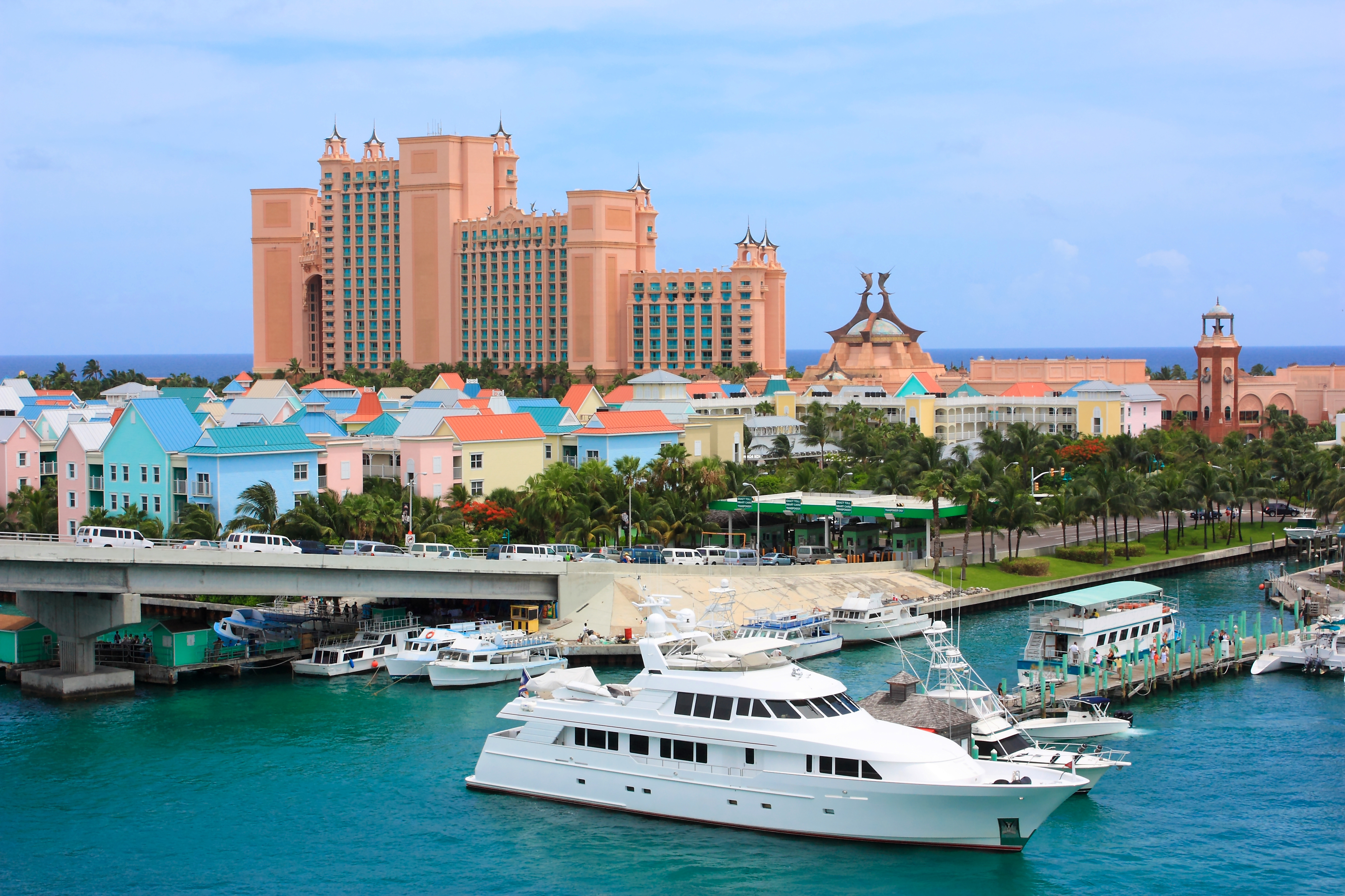 Paradise island and Atlantis resort in Nassau, Bahamas